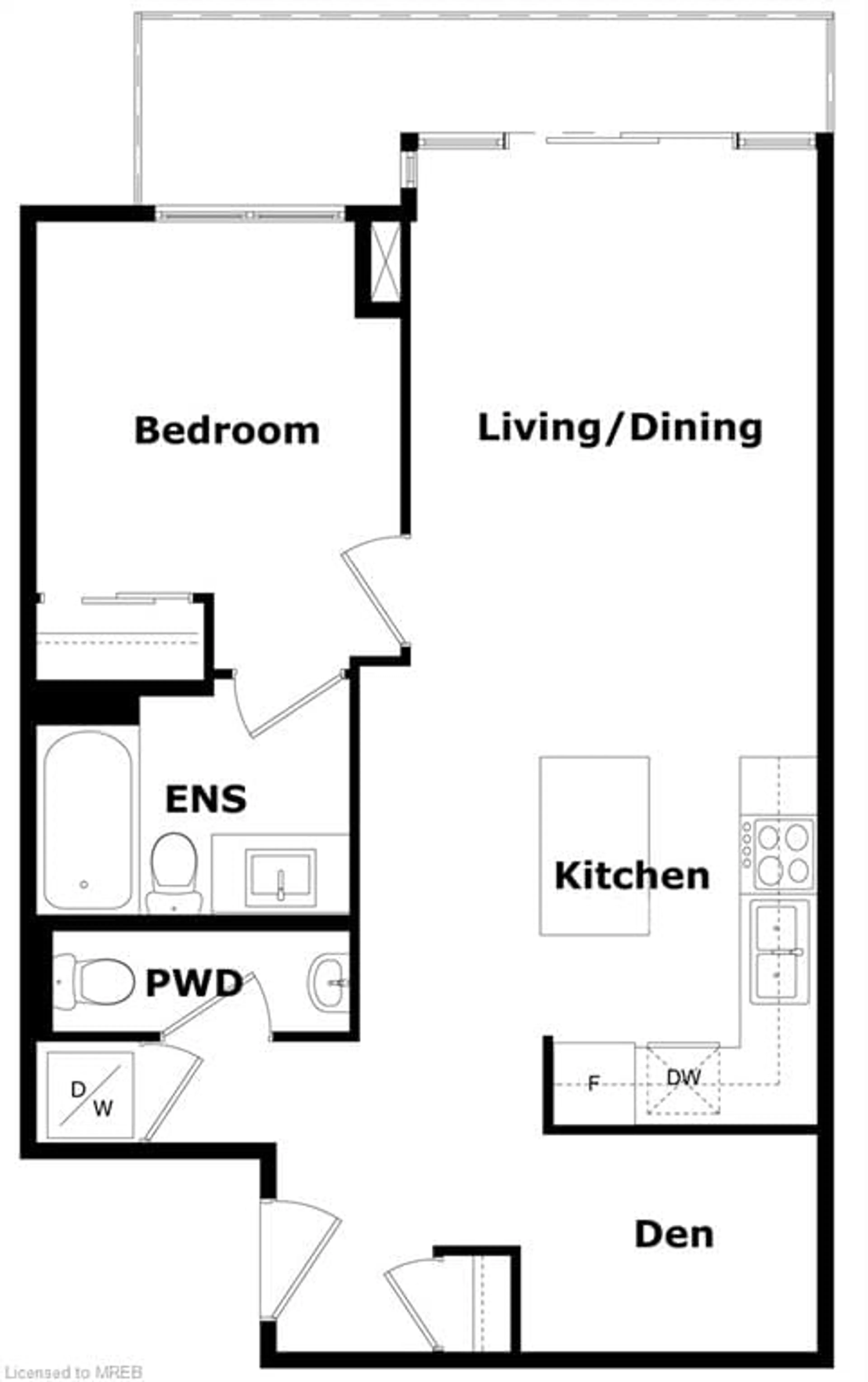 Floor plan for 1940 Ironstone Dr #1709, Burlington Ontario L7L 0E4