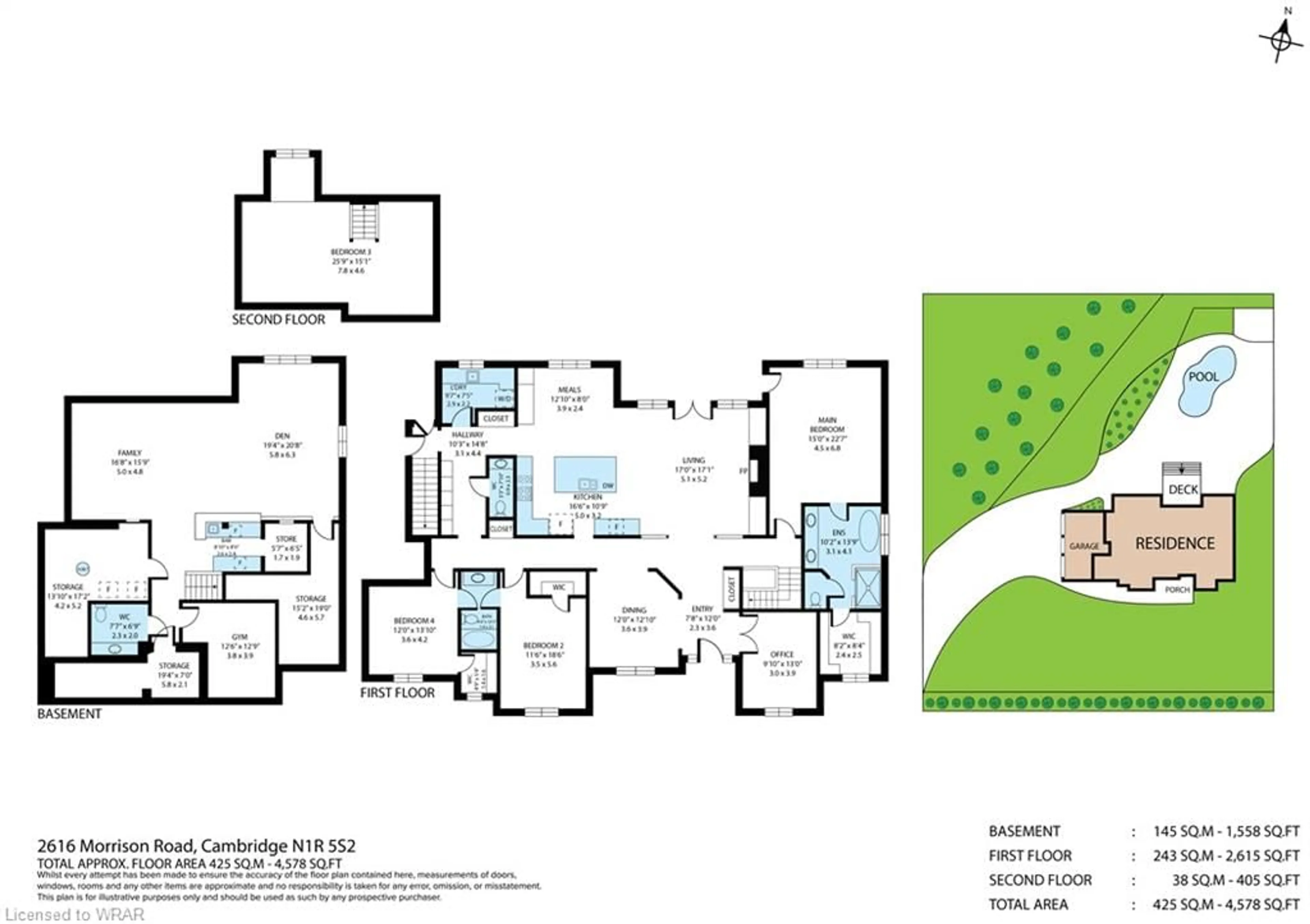 Floor plan for 2616 Morrison Rd, Cambridge Ontario N1R 5S2