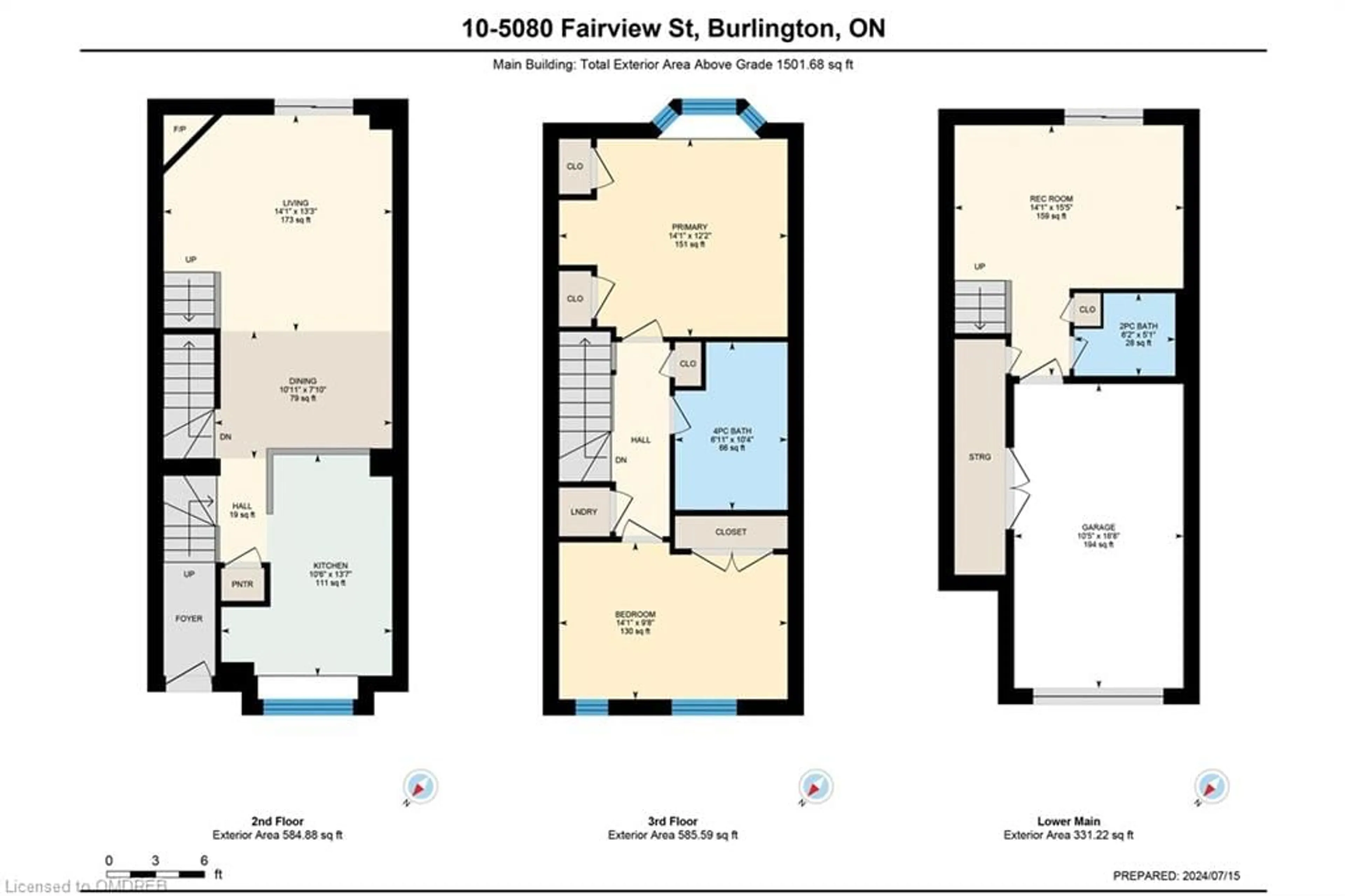 Floor plan for 5080 Fairview St #10, Burlington Ontario L7L 7E9