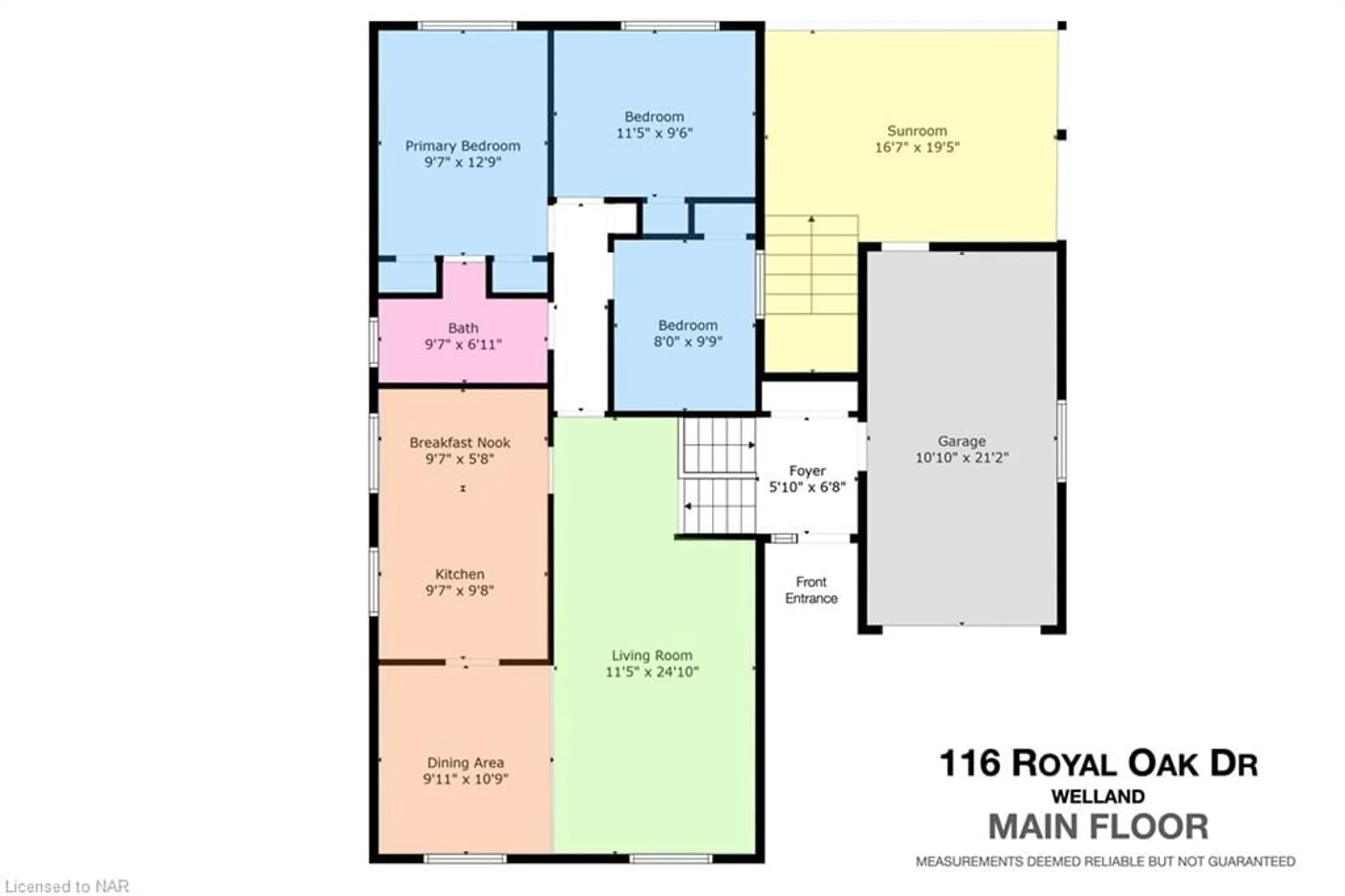 Floor plan for 116 Royal Oak Dr, Welland Ontario L3C 5V9