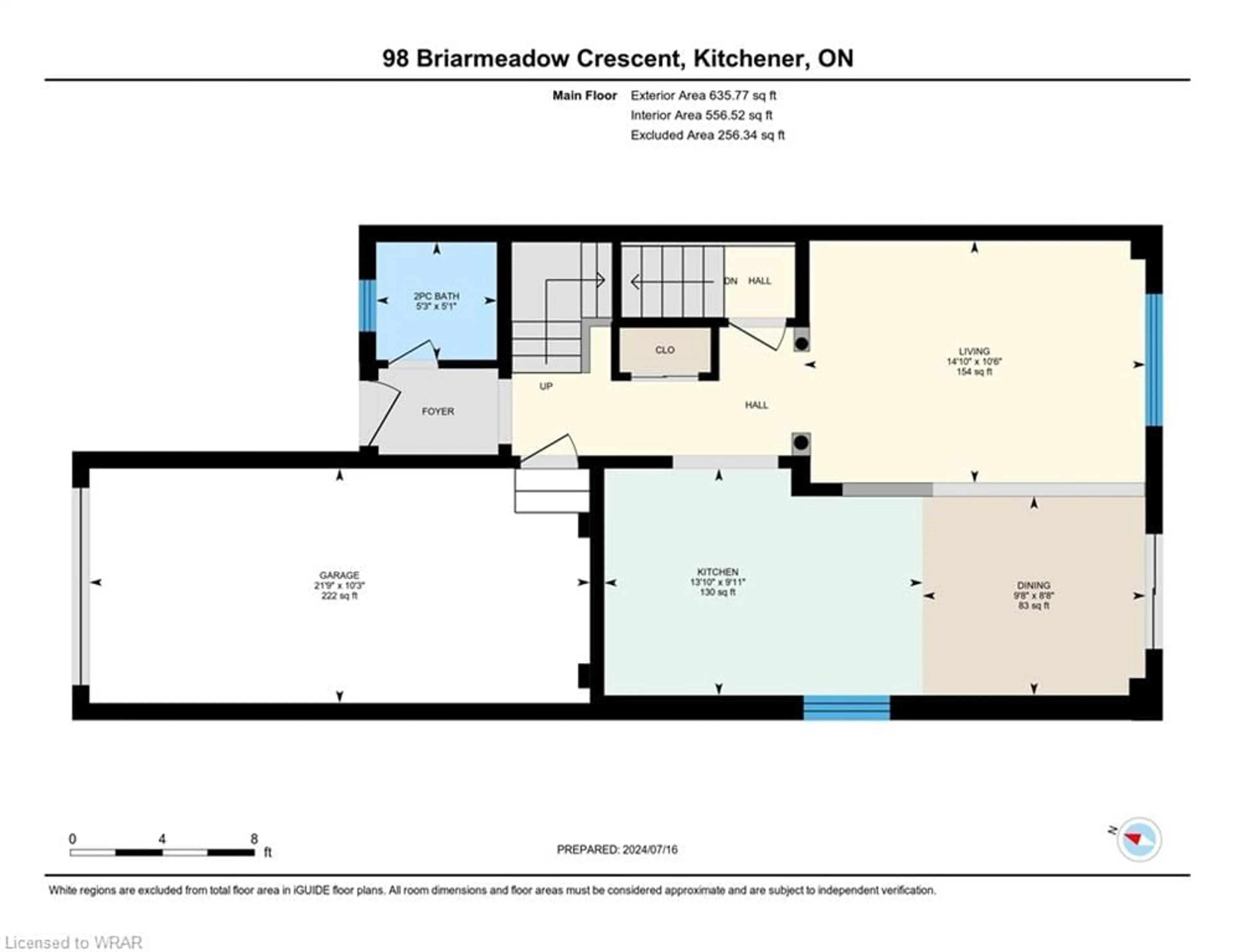 Floor plan for 98 Briarmeadow Cres, Kitchener Ontario N2A 4C4