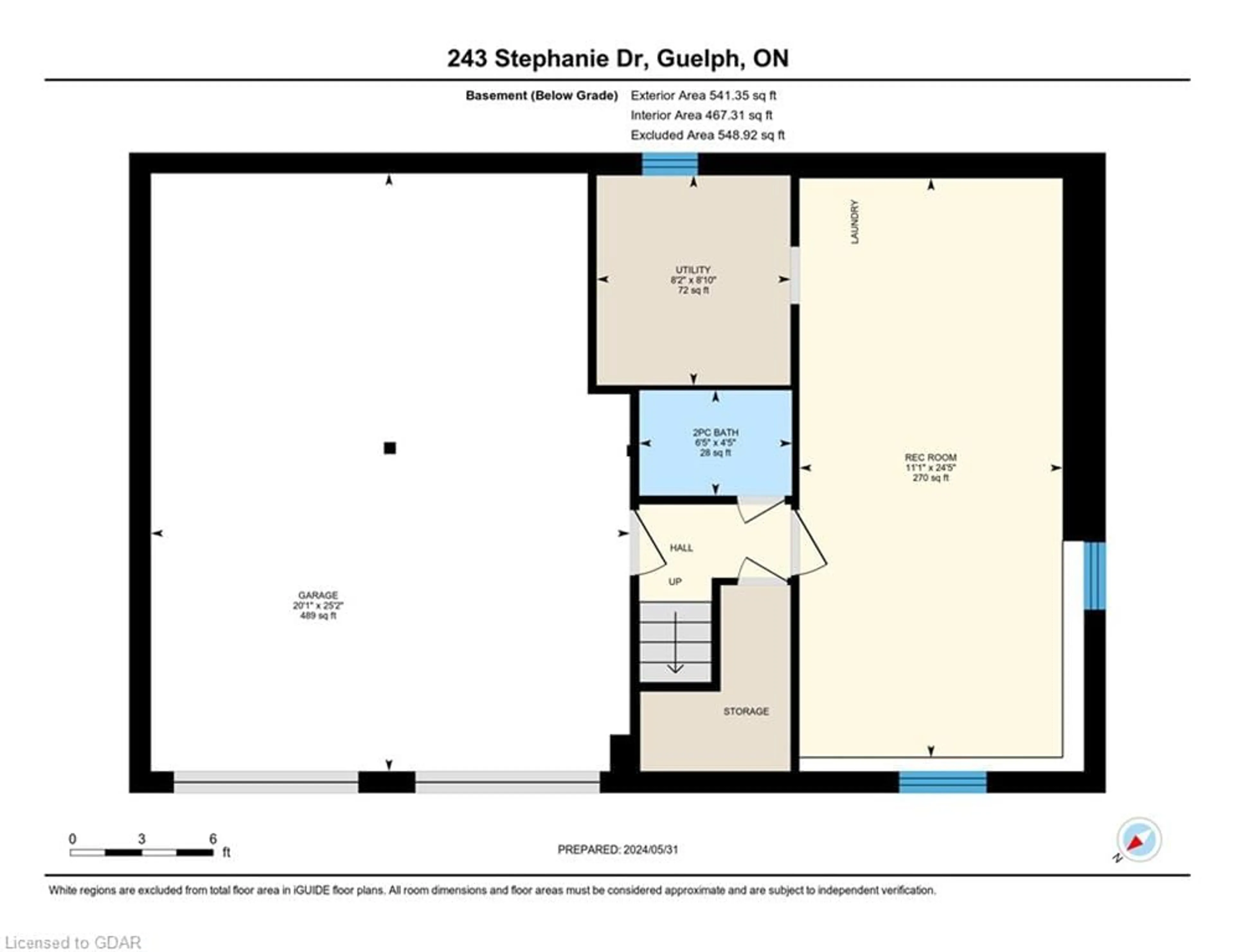Floor plan for 243 Stephanie Dr, Guelph Ontario N1K 1L8