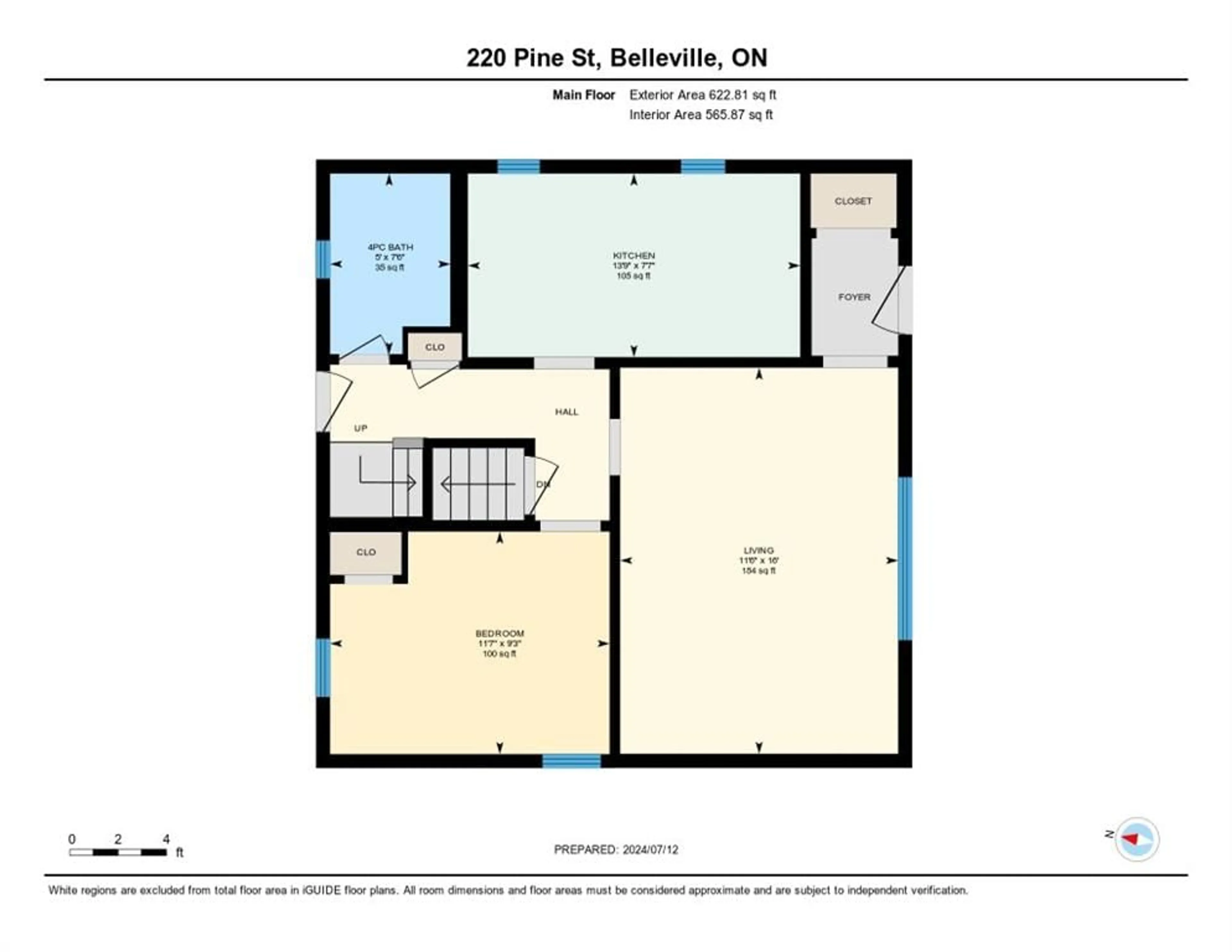 Floor plan for 220 Pine St, Belleville Ontario K8N 2M7