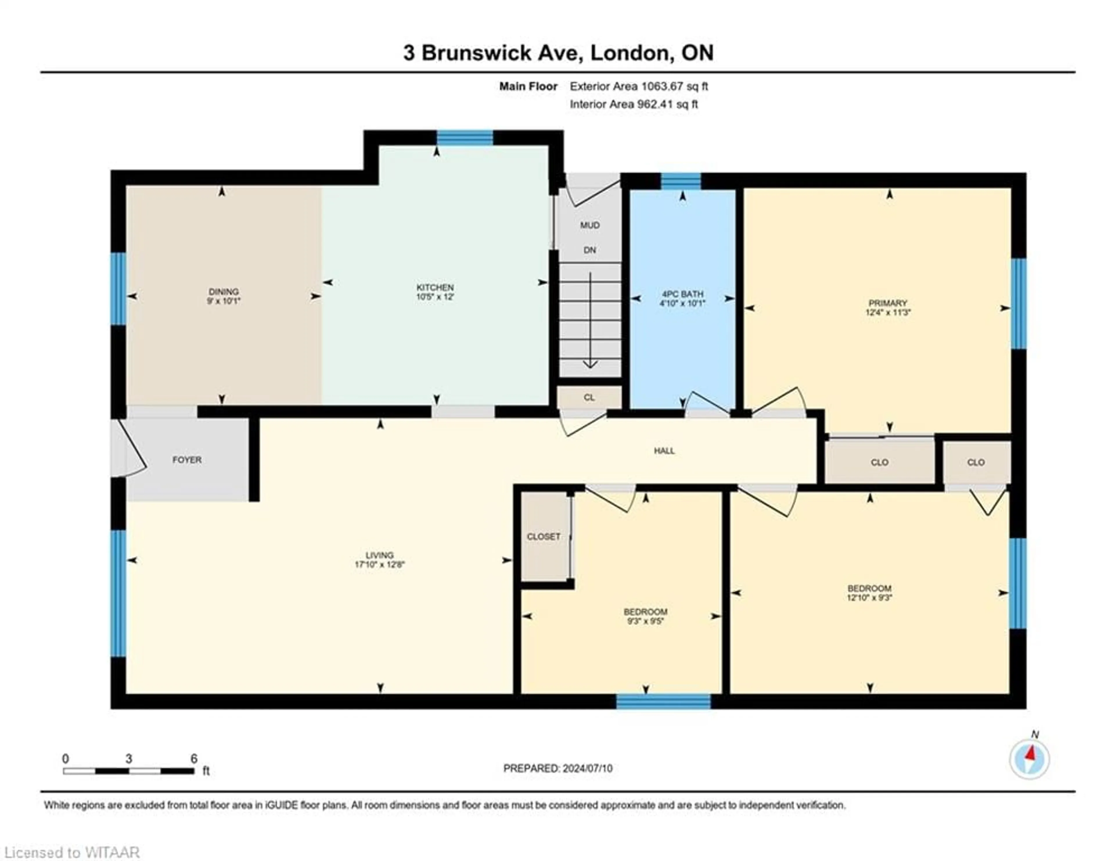 Floor plan for 3 Brunswick Ave, London Ontario N6G 3K4