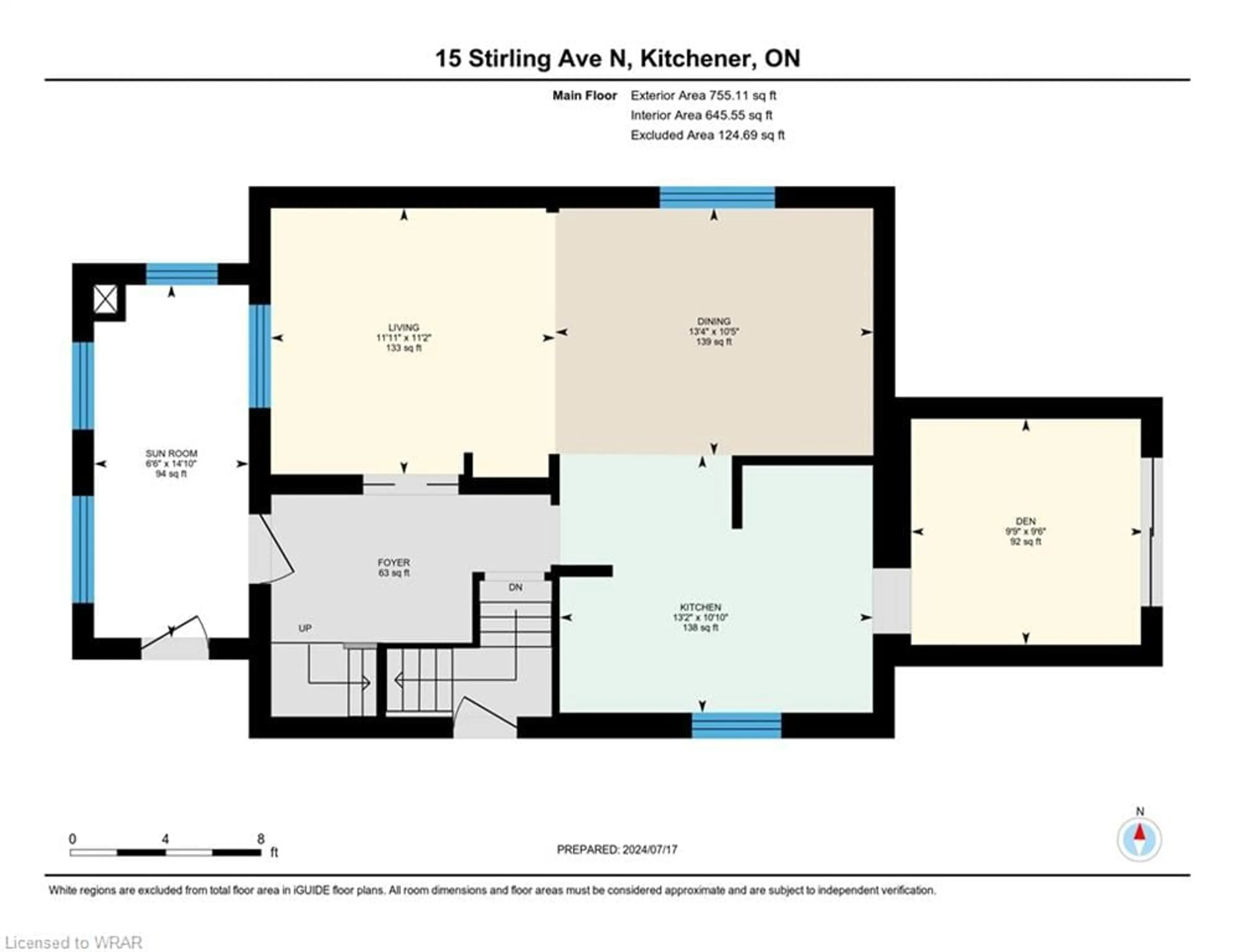 Floor plan for 15 Stirling Ave, Kitchener Ontario N2H 3G4
