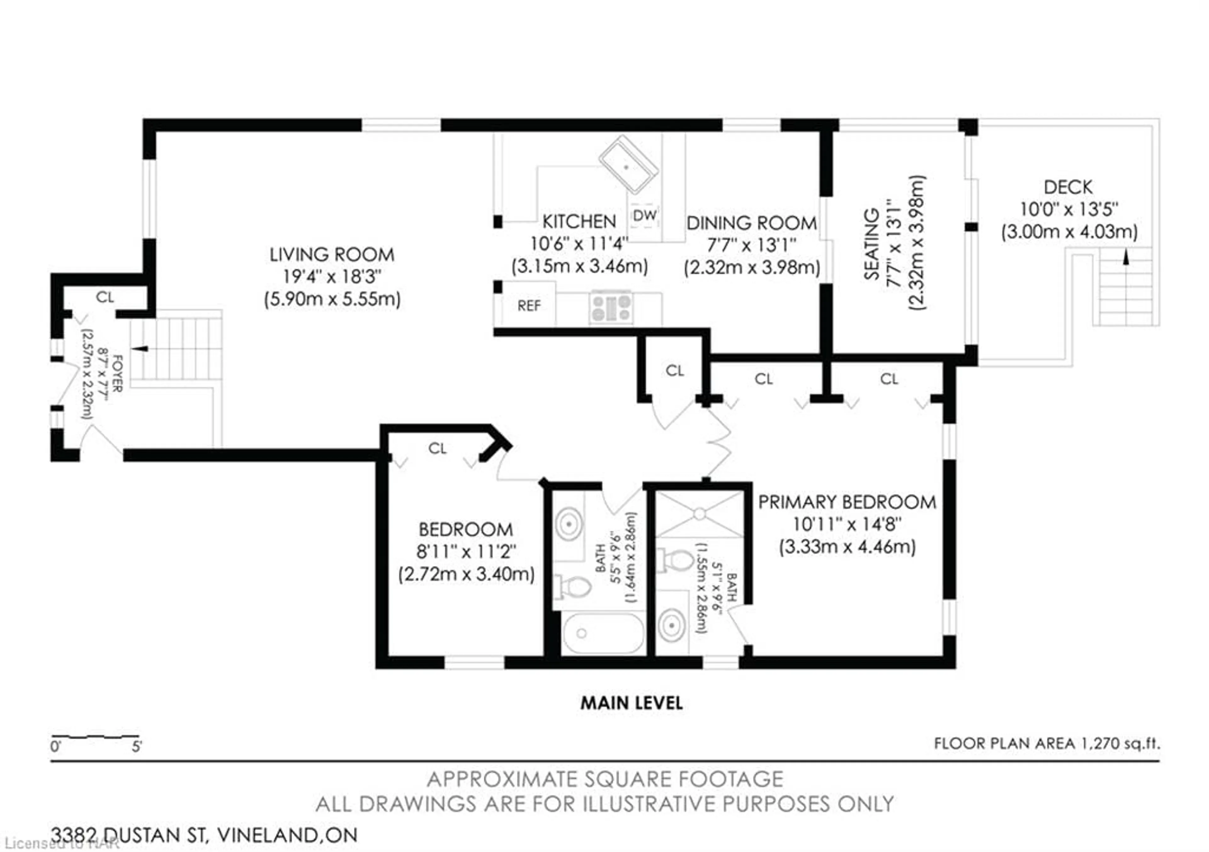 Floor plan for 3382 Dustan St, Vineland Ontario L0R 2E0