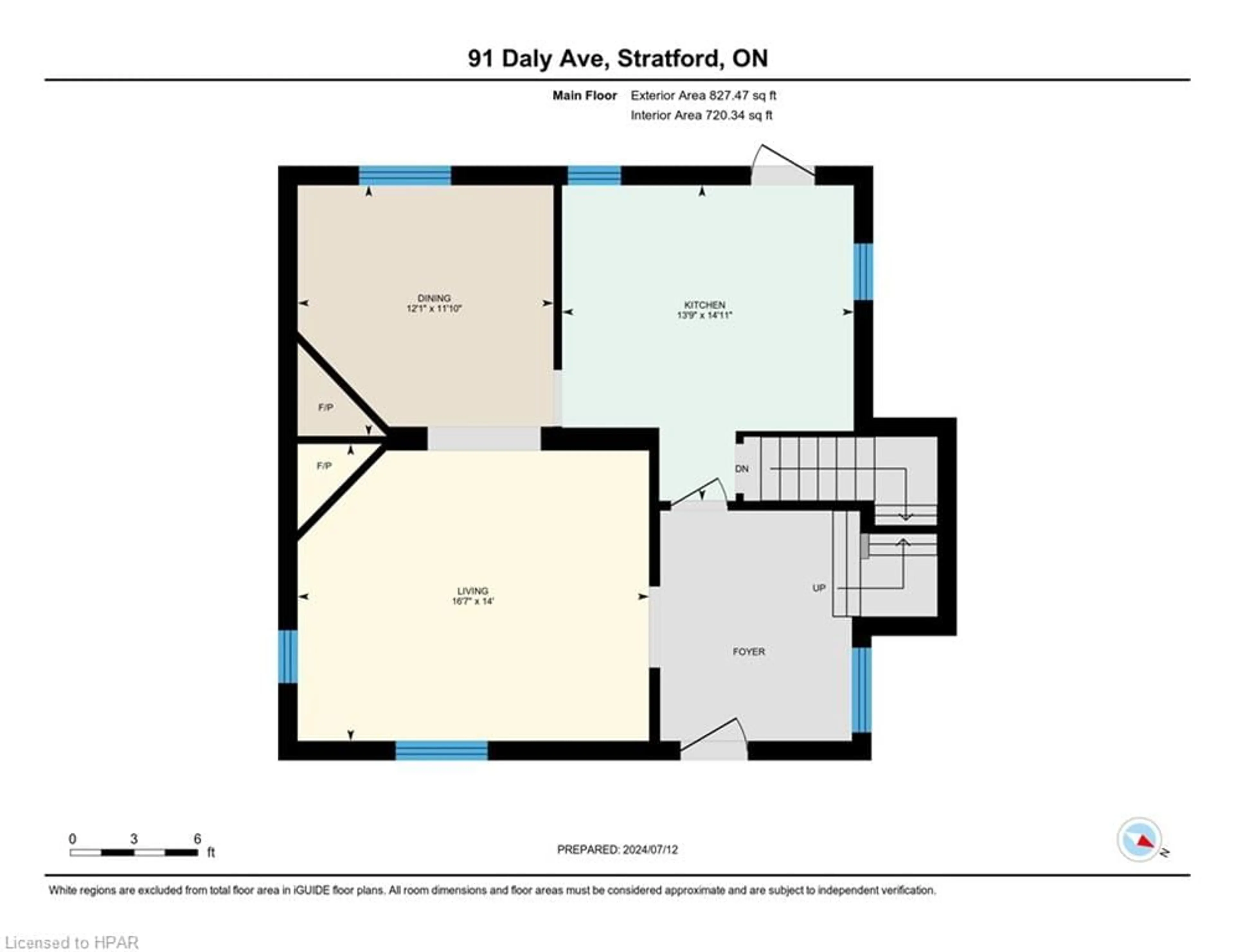 Floor plan for 91 Daly Ave, Stratford Ontario N5A 1B7