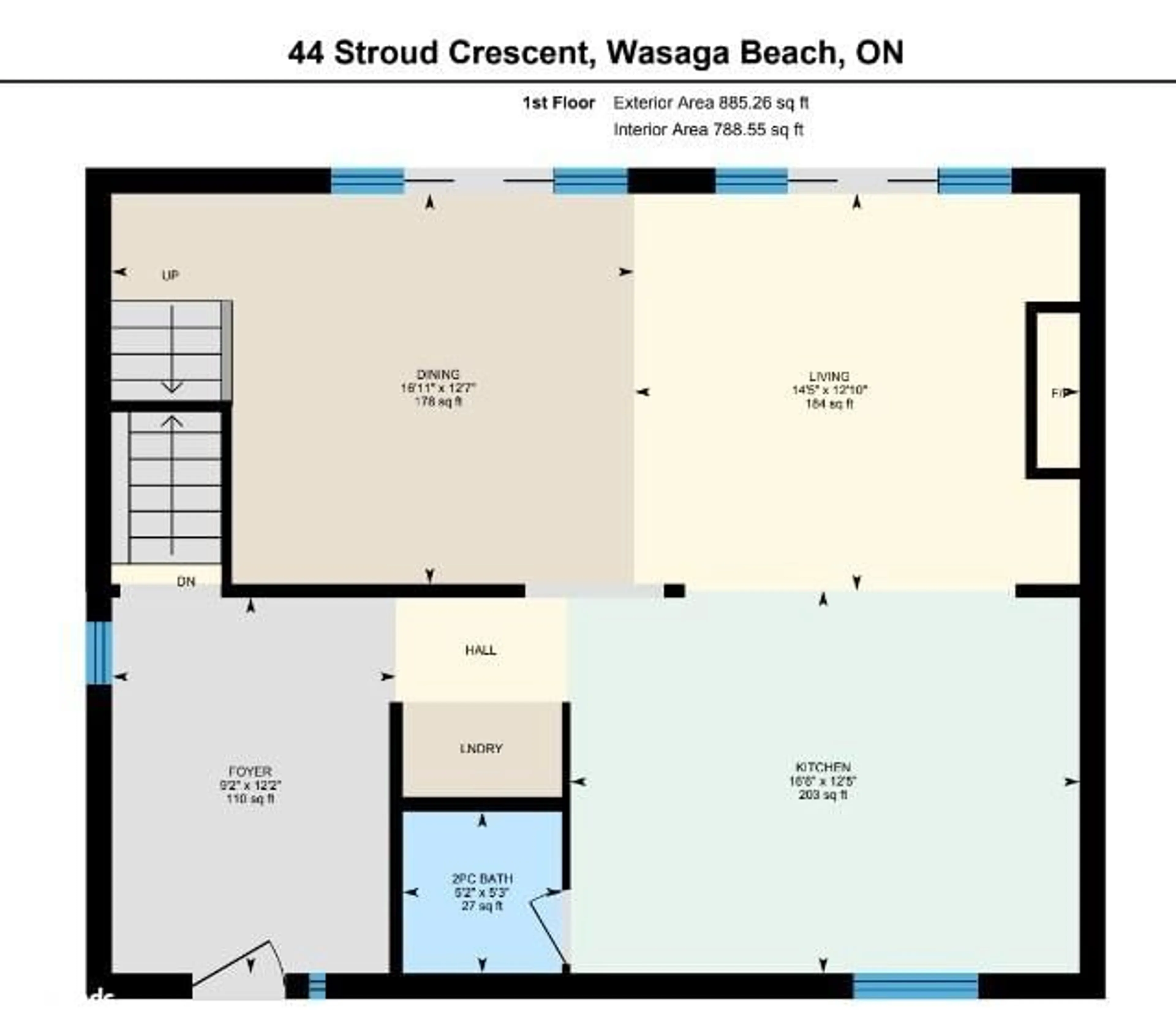 Floor plan for 44 Stroud Cres, Wasaga Beach Ontario L9Z 2T5