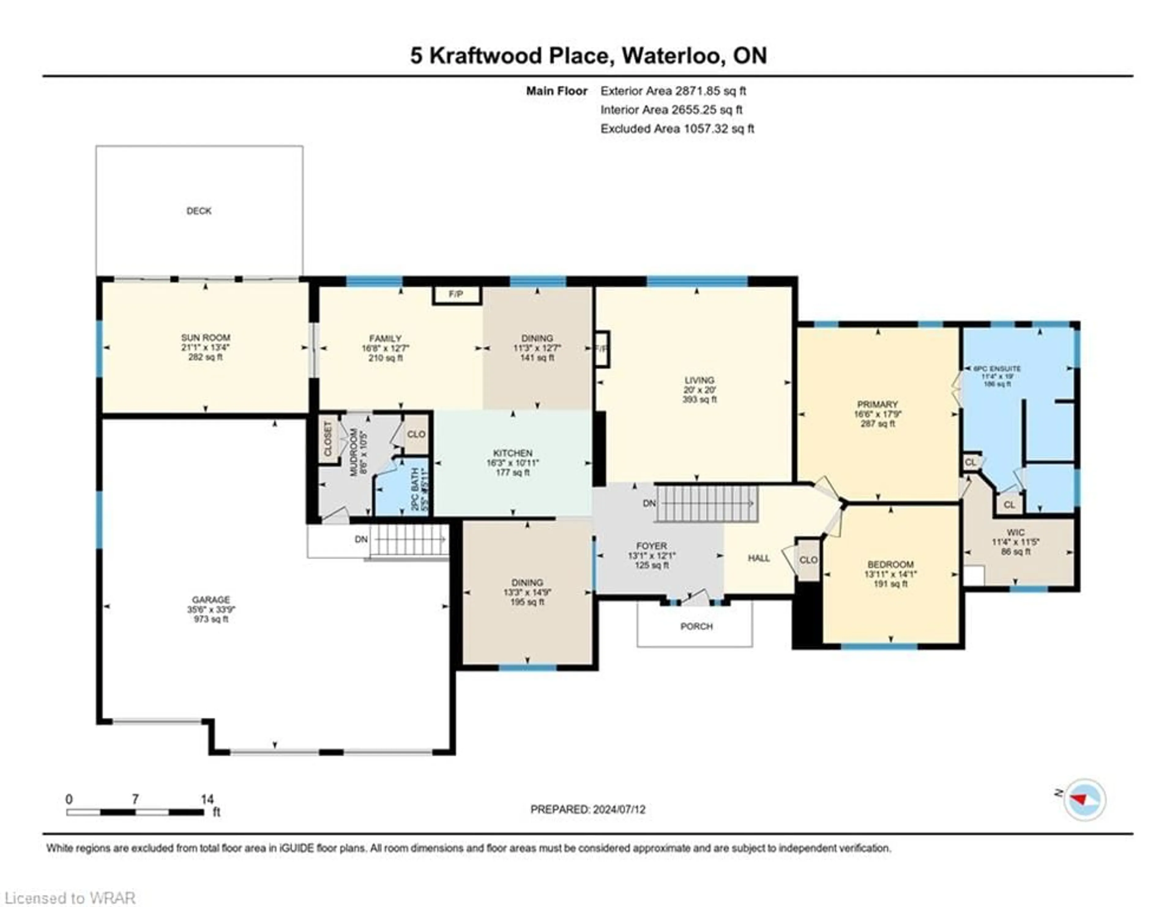 Floor plan for 5 Kraftwood Pl, Waterloo Ontario N2J 4G8