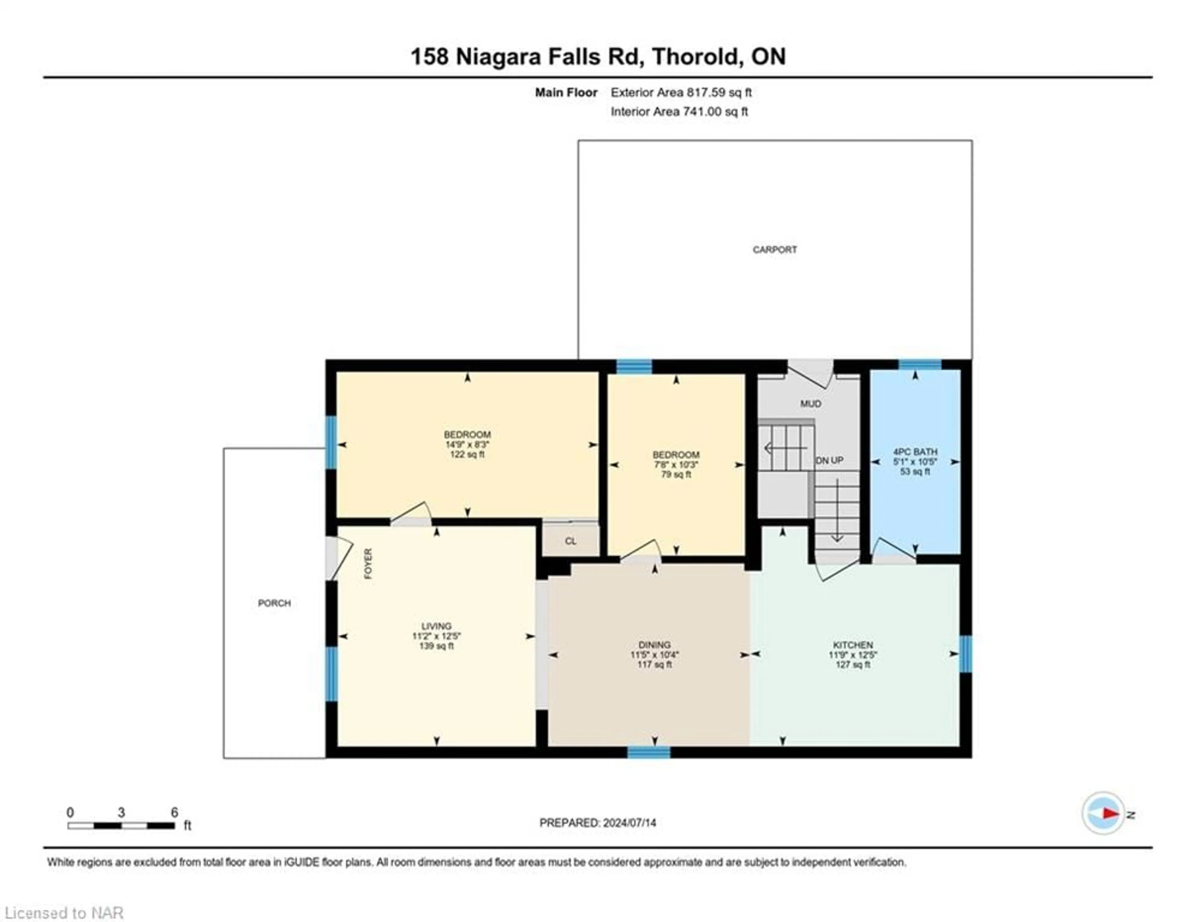 Floor plan for 158 Niagara Falls Rd, Thorold Ontario L2V 1H6