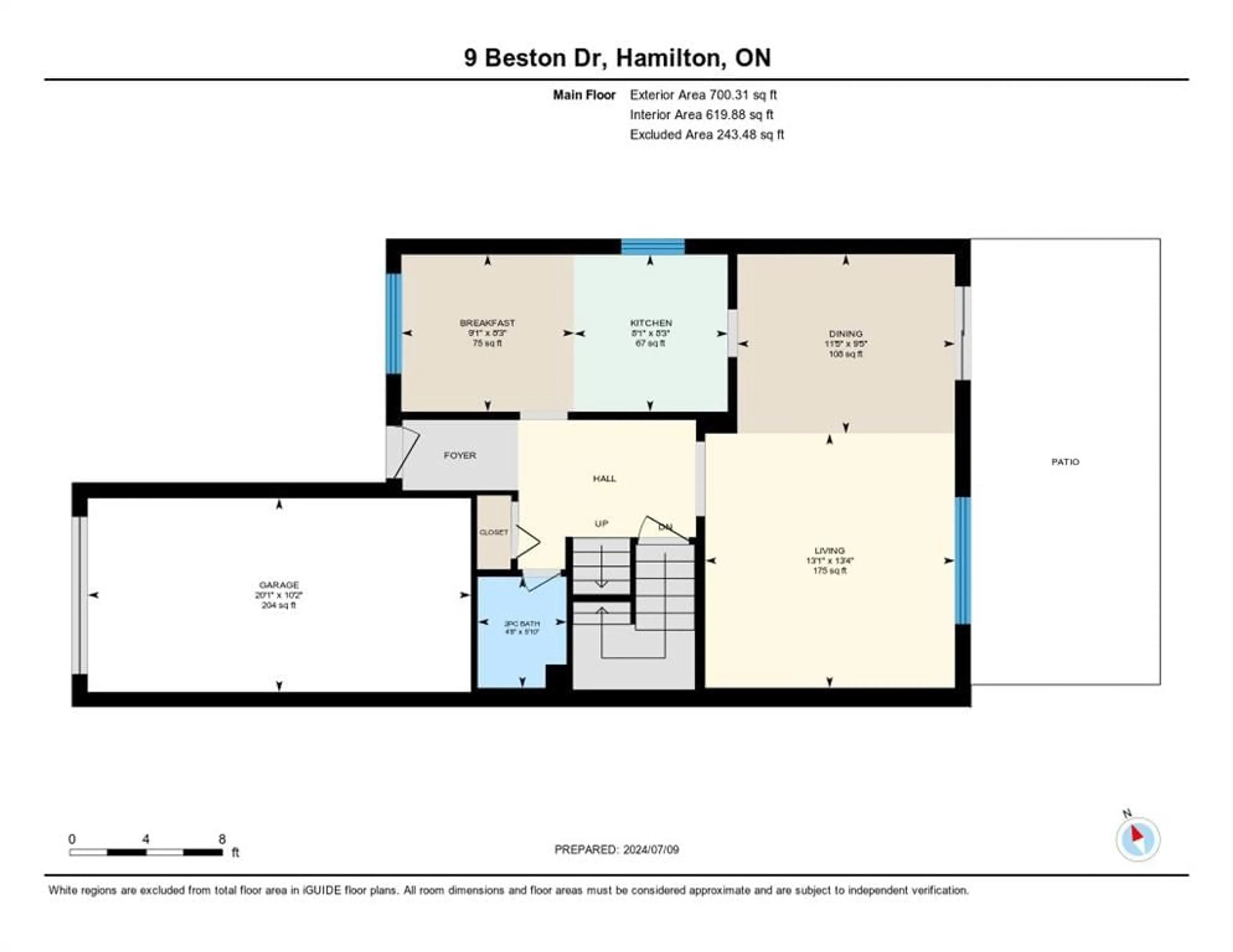 Floor plan for 9 Beston Dr, Hamilton Ontario L8T 4W5