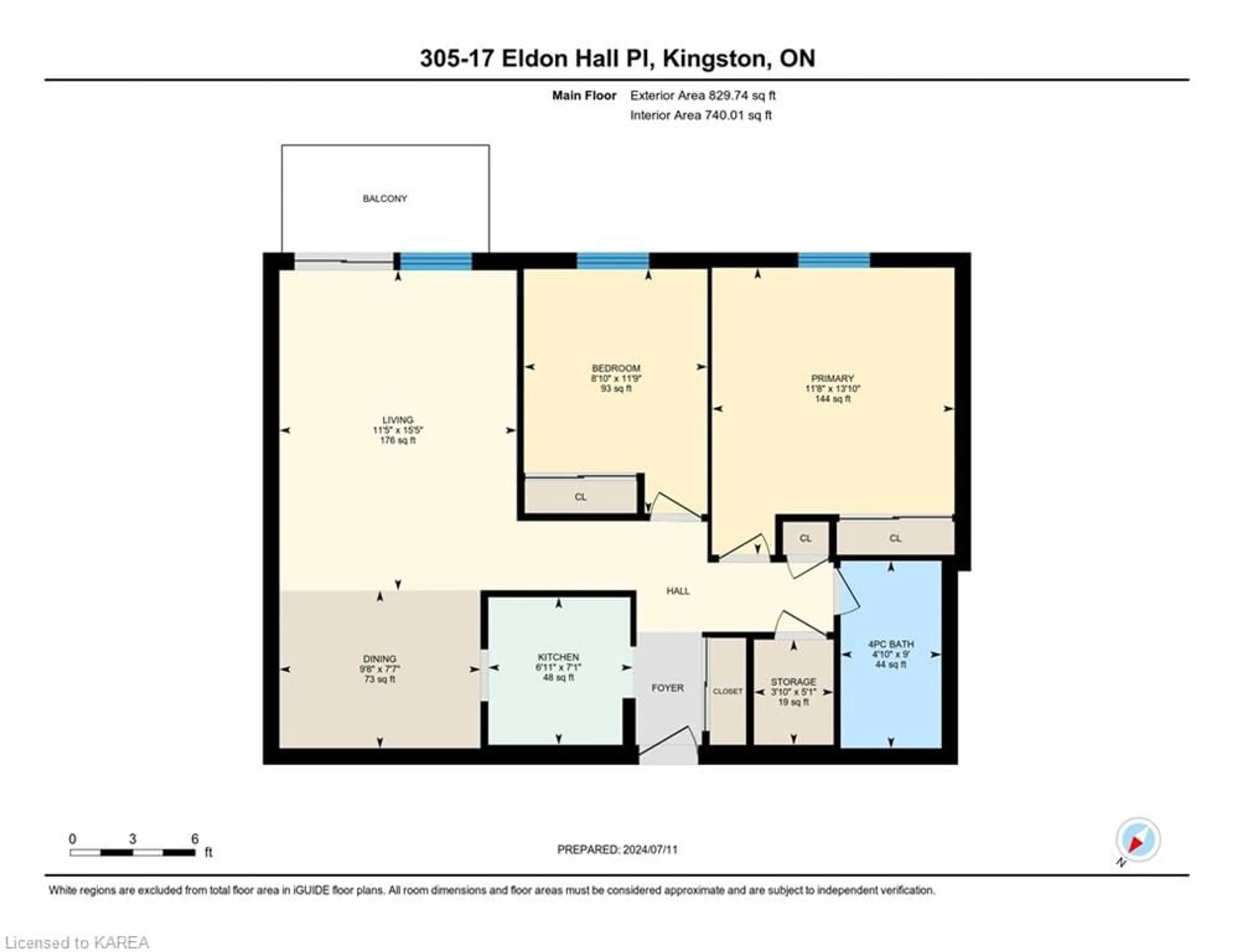 Floor plan for 17 Eldon Hall Pl #305, Kingston Ontario K7M 7H5