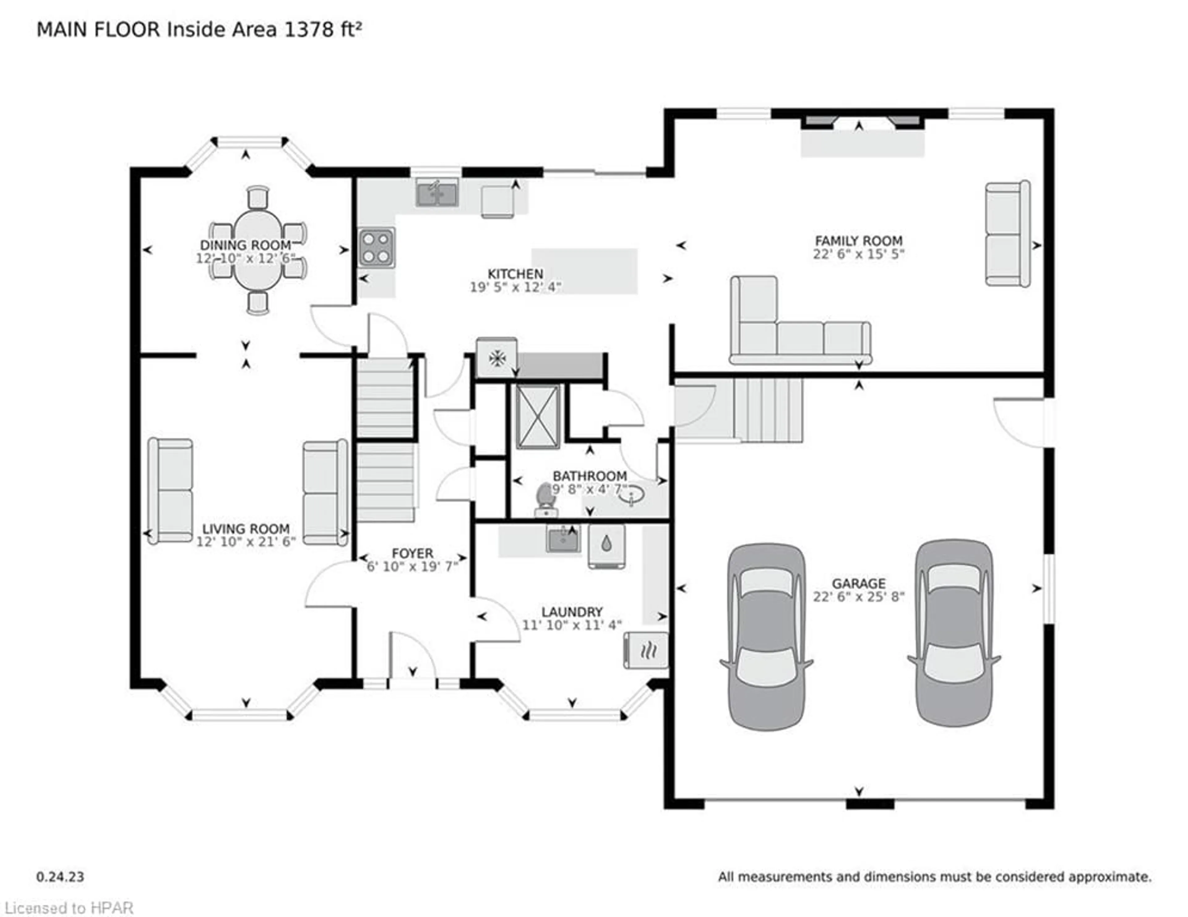 Floor plan for 4005 Frederick St, Gads Hill Ontario N0K 1J0