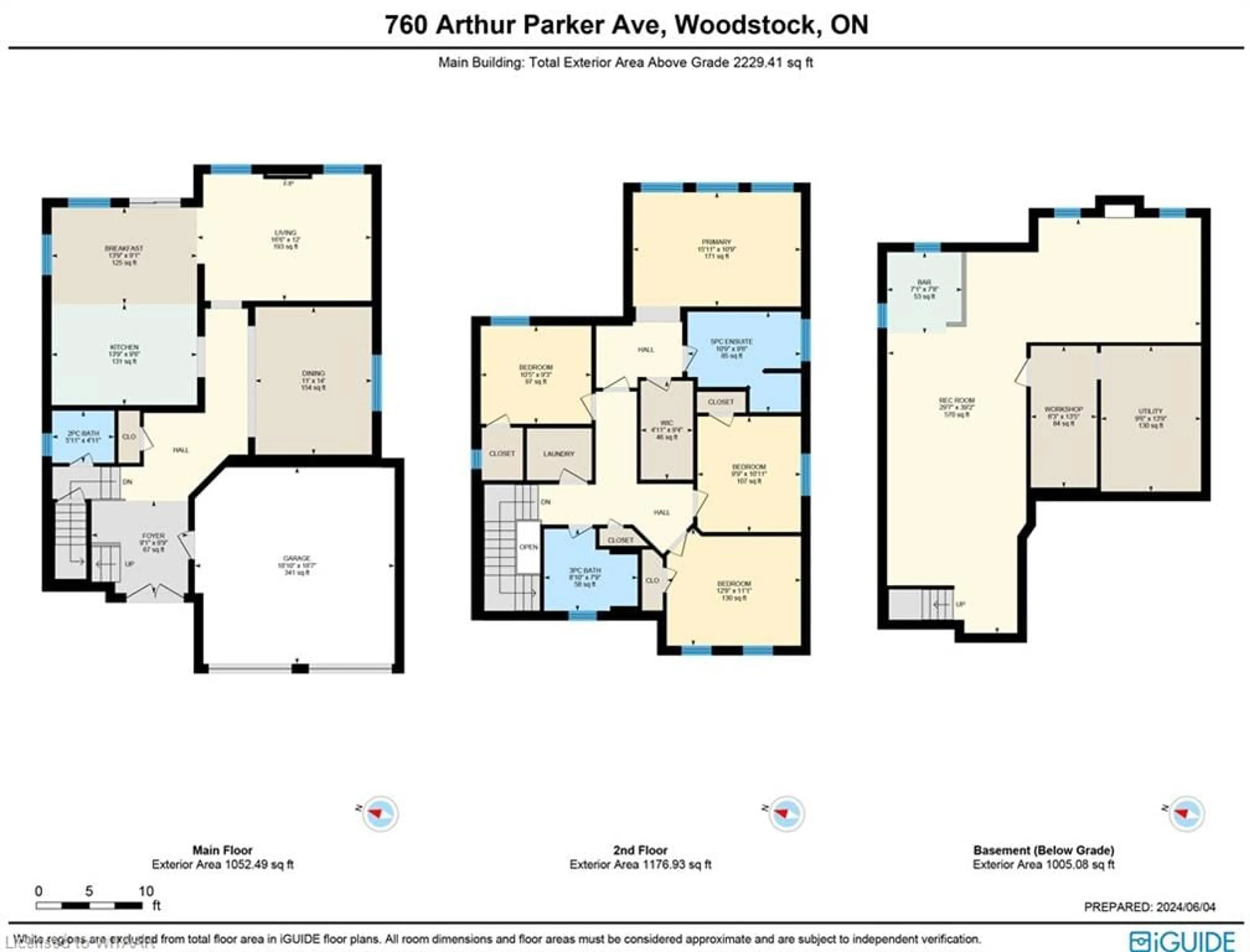 Floor plan for 760 Arthur Parker Ave, Woodstock Ontario N4T 0G8