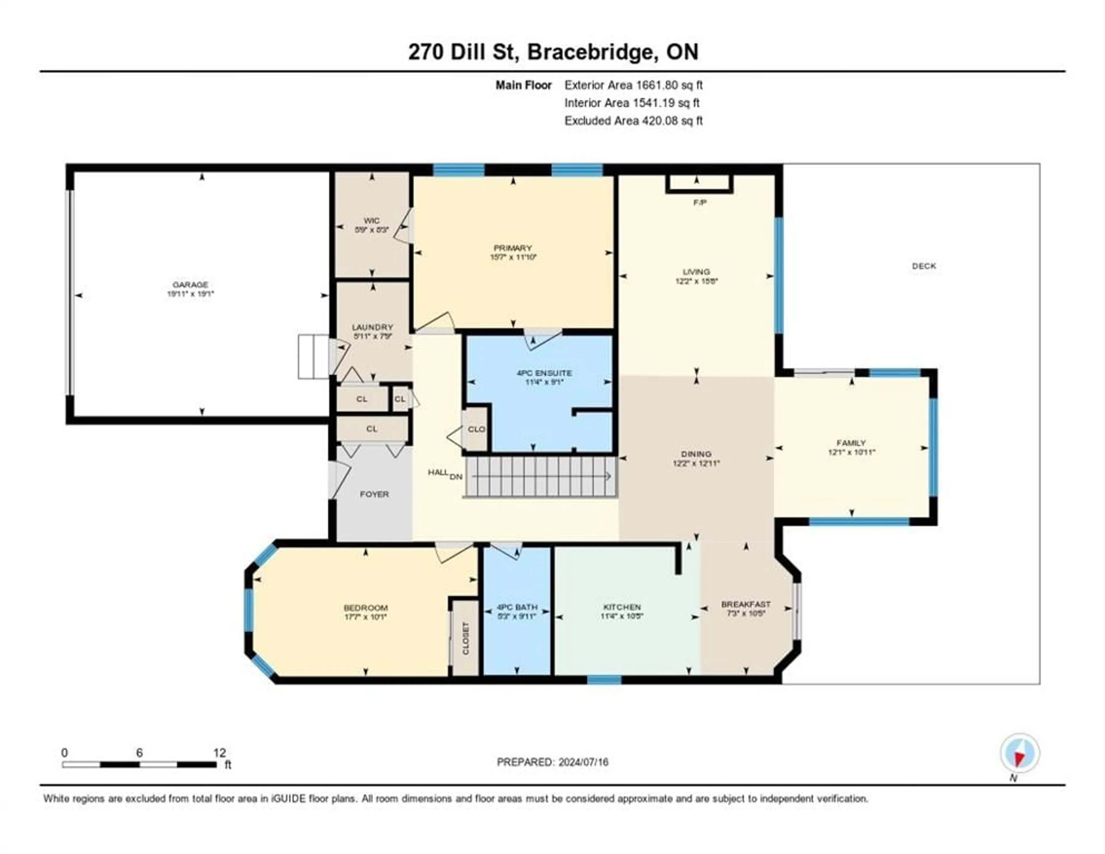 Floor plan for 270 Dill St, Bracebridge Ontario P1L 1G8