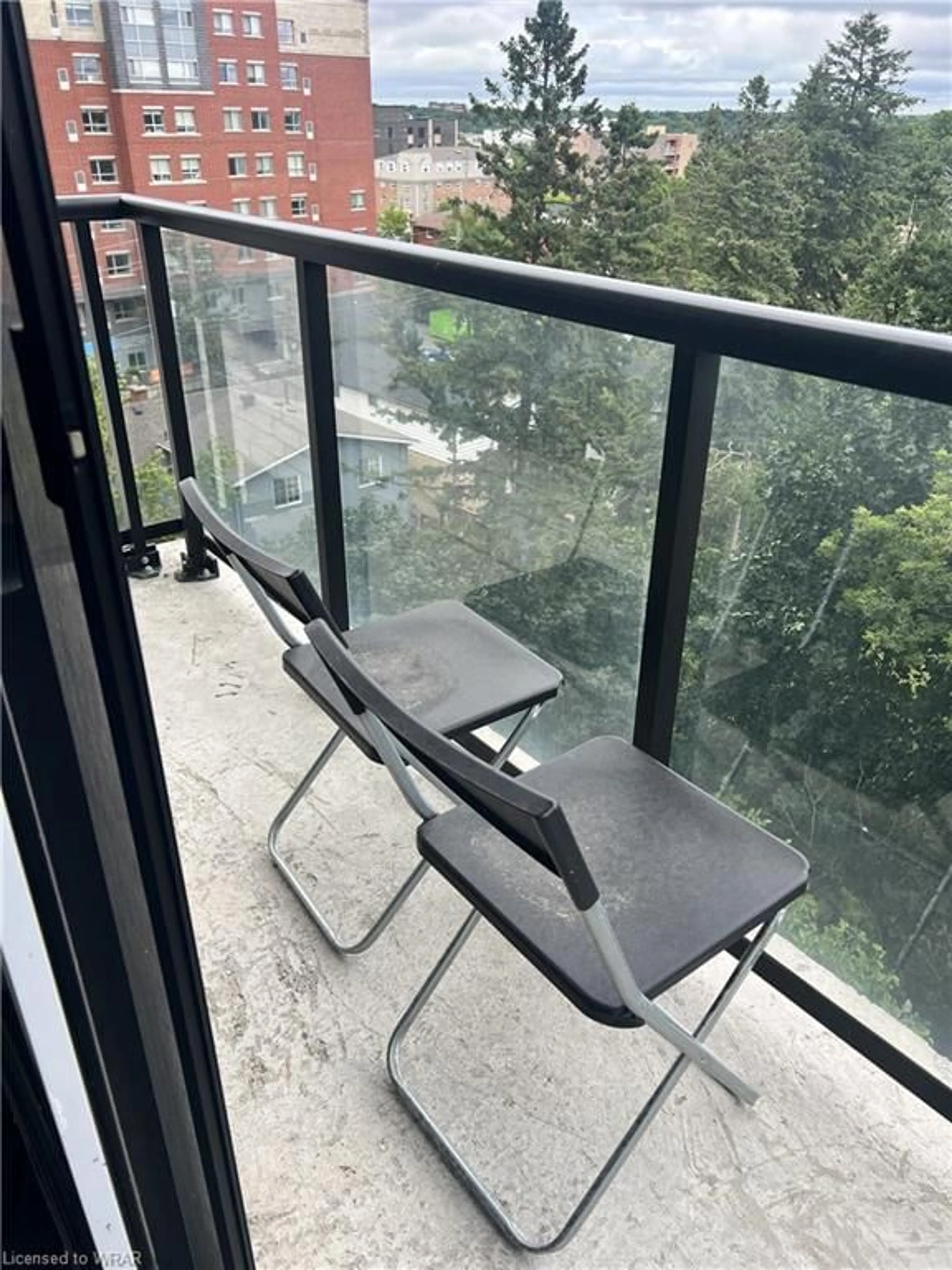 Balcony in the apartment for 160 King St #703, Waterloo Ontario N2J 0E5