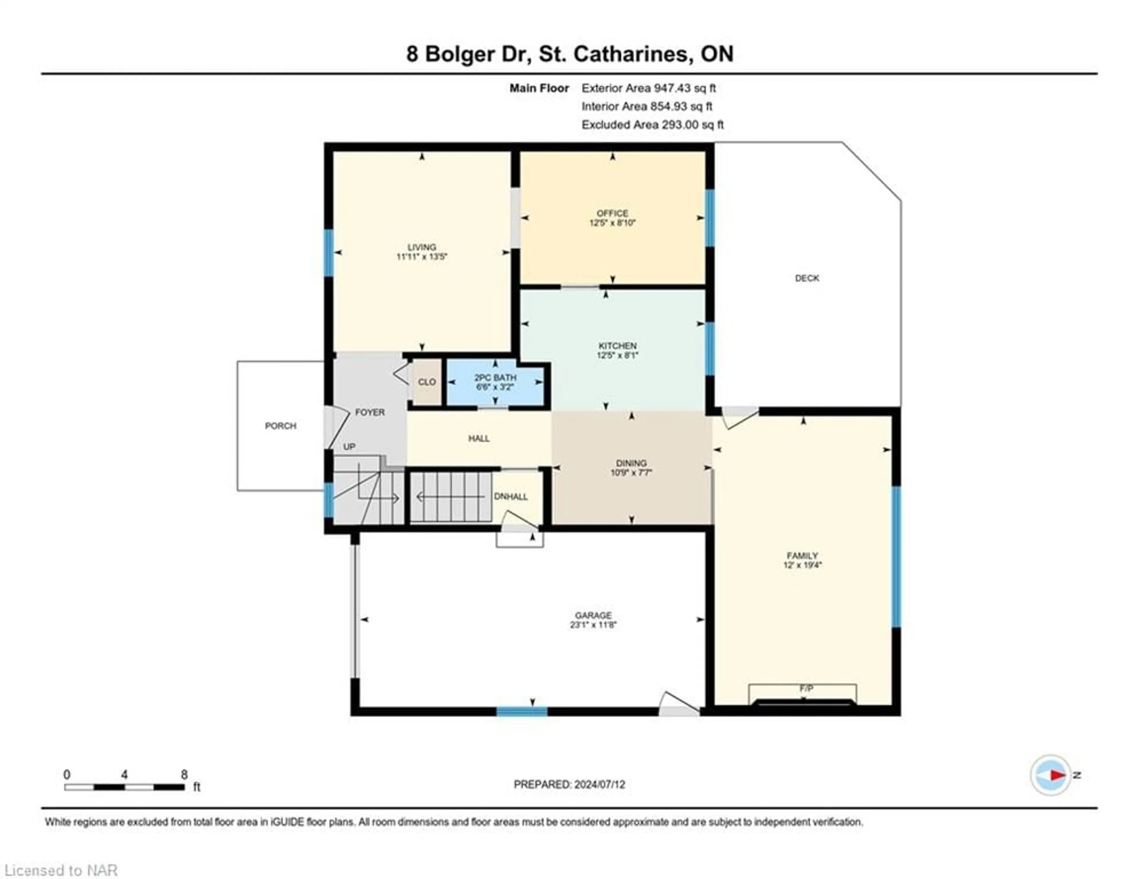 Floor plan for 8 Bolger Dr, St. Catharines Ontario L2N 7L4