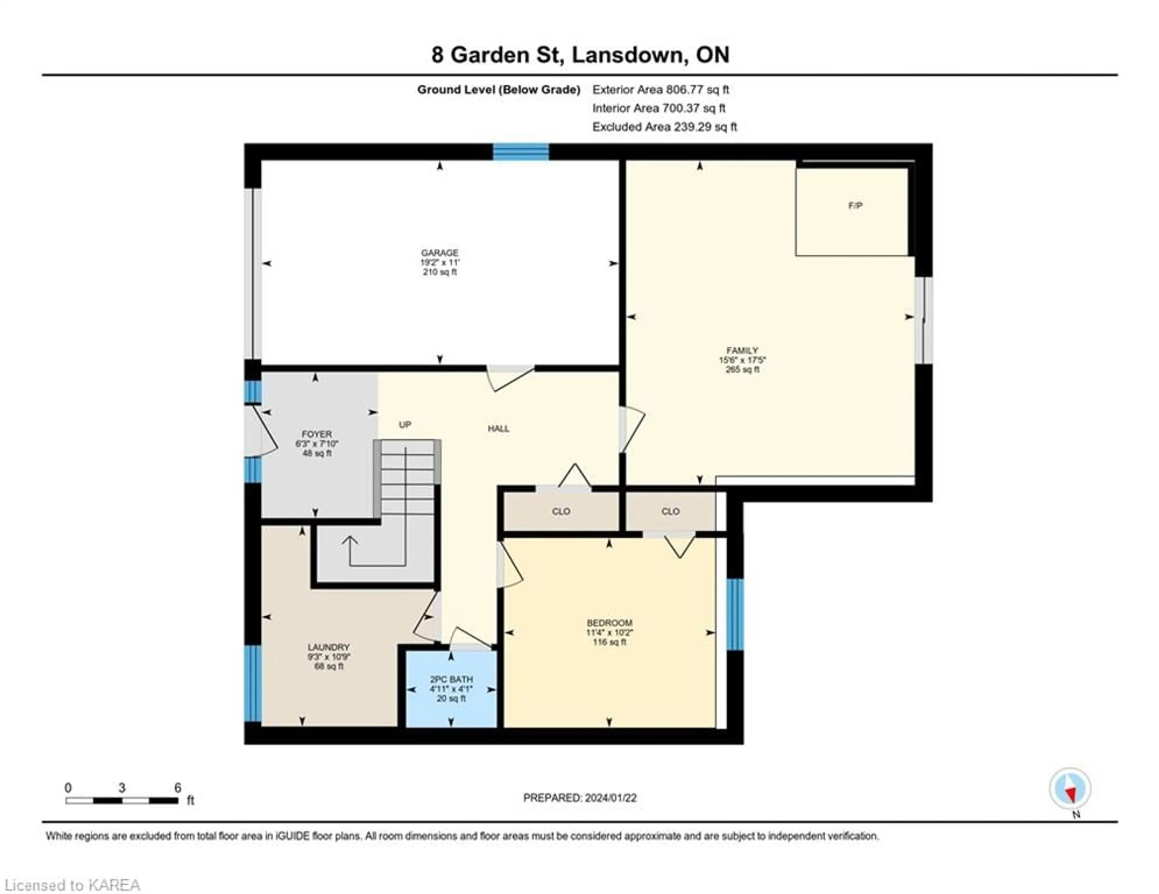 Floor plan for 8 Garden St, Lansdowne Ontario K0E 1L0