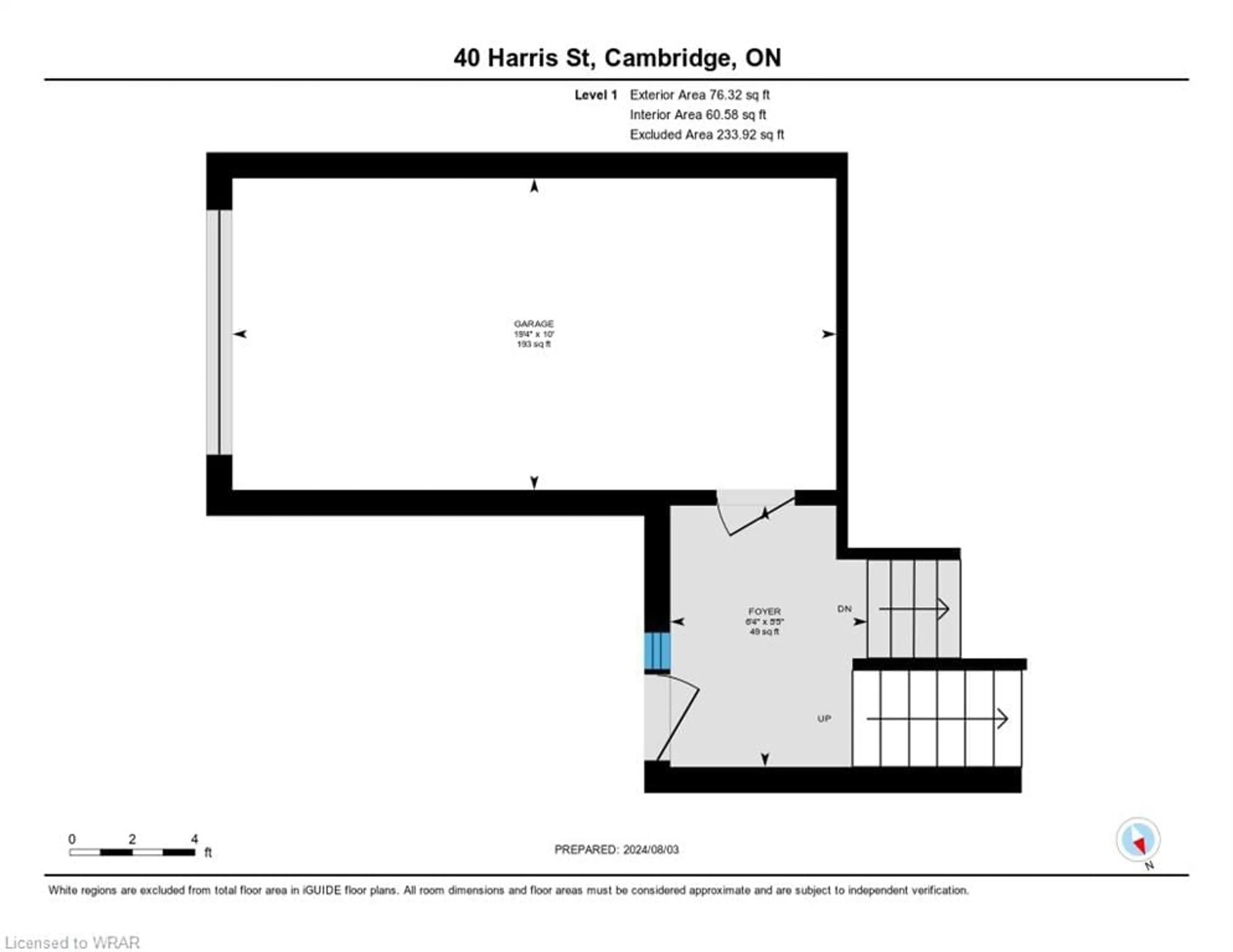 Floor plan for 40 Harris St, Cambridge Ontario N1R 8M9