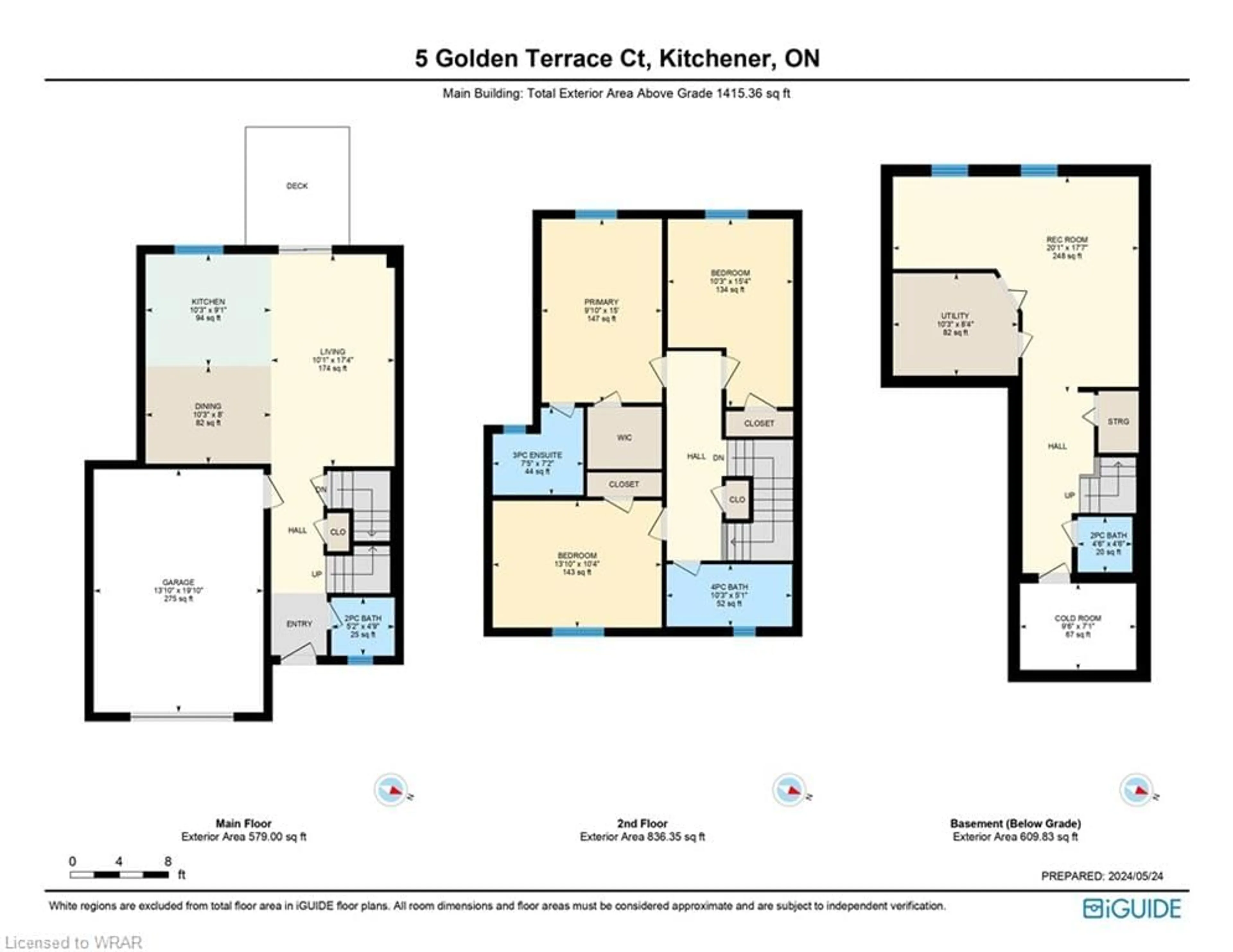 Floor plan for 5 Golden Terrace Crt, Kitchener Ontario N2N 3L2