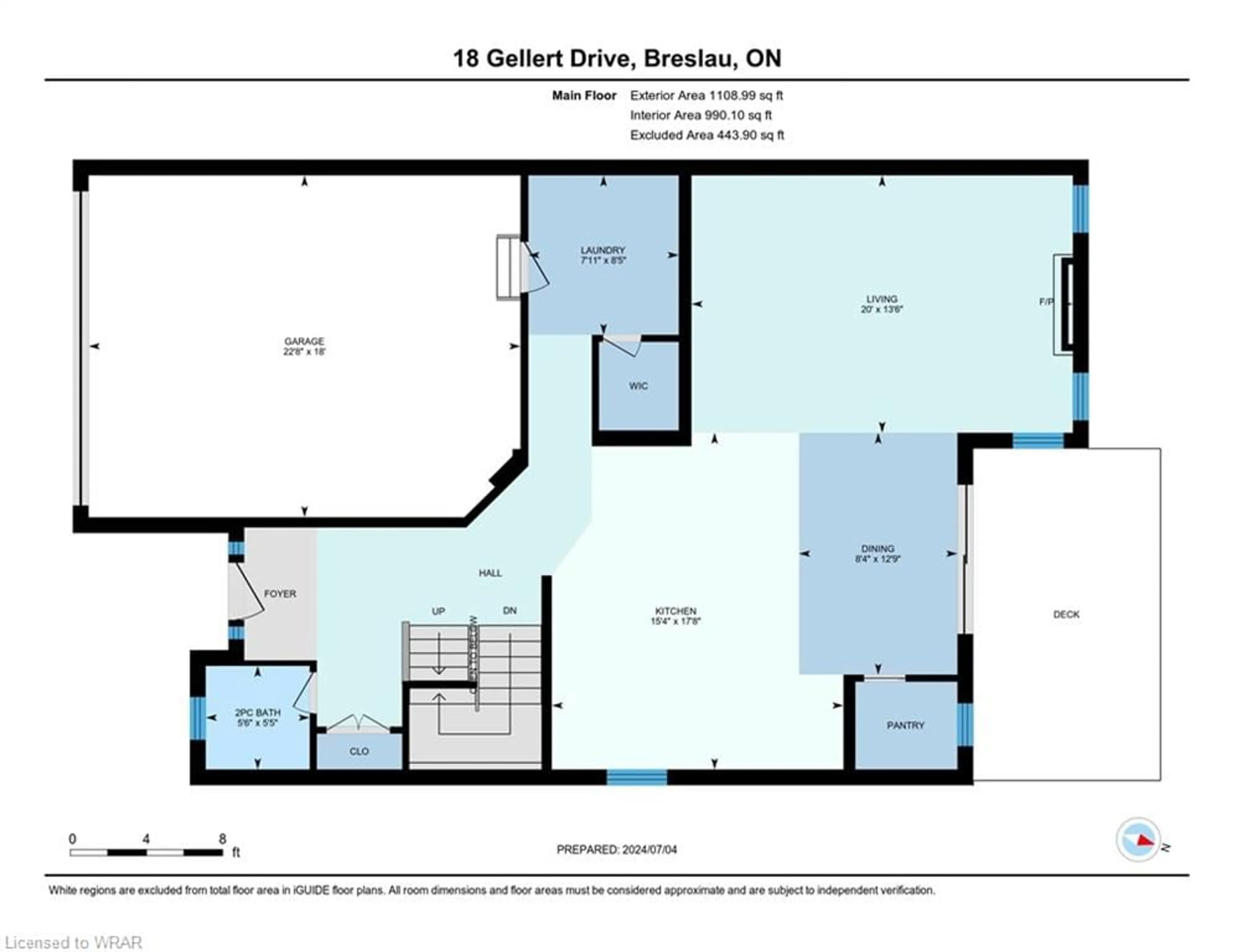 Floor plan for 18 Gellert Dr, Breslau Ontario N0B 1M0