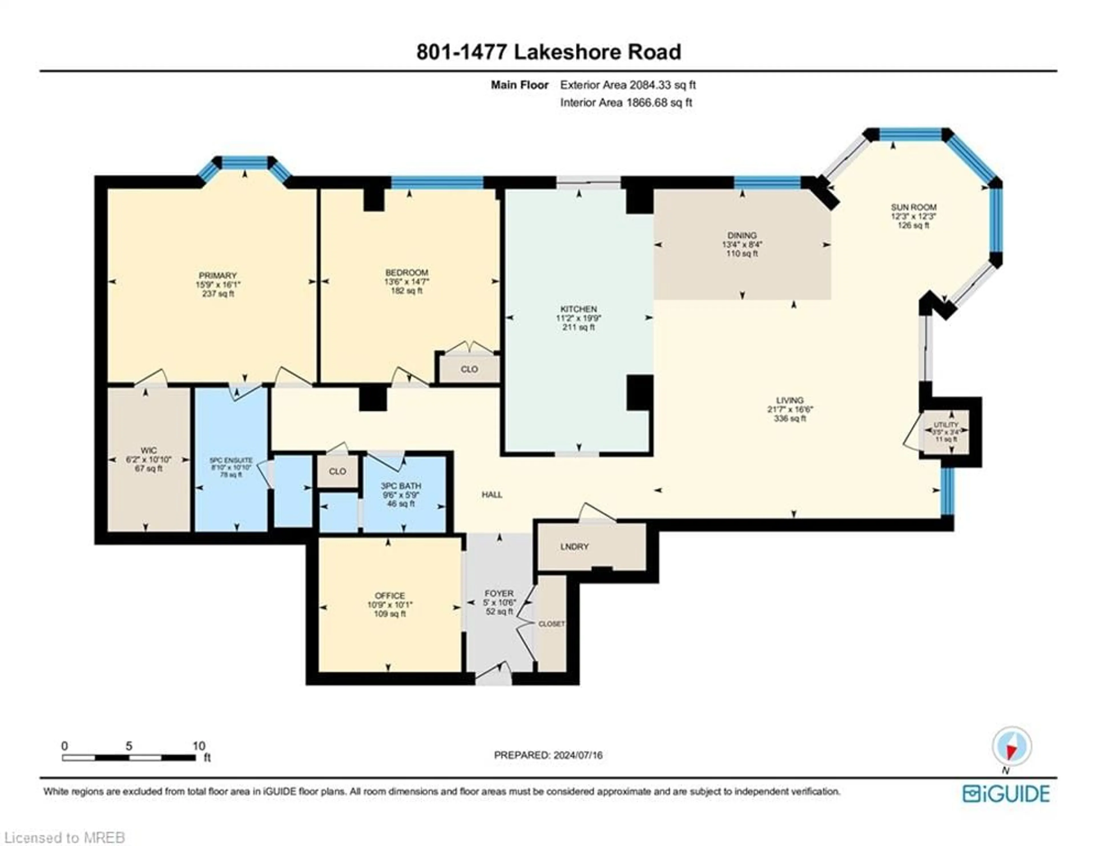 Floor plan for 1477 Lakeshore Rd #801, Burlington Ontario L7S 1B5