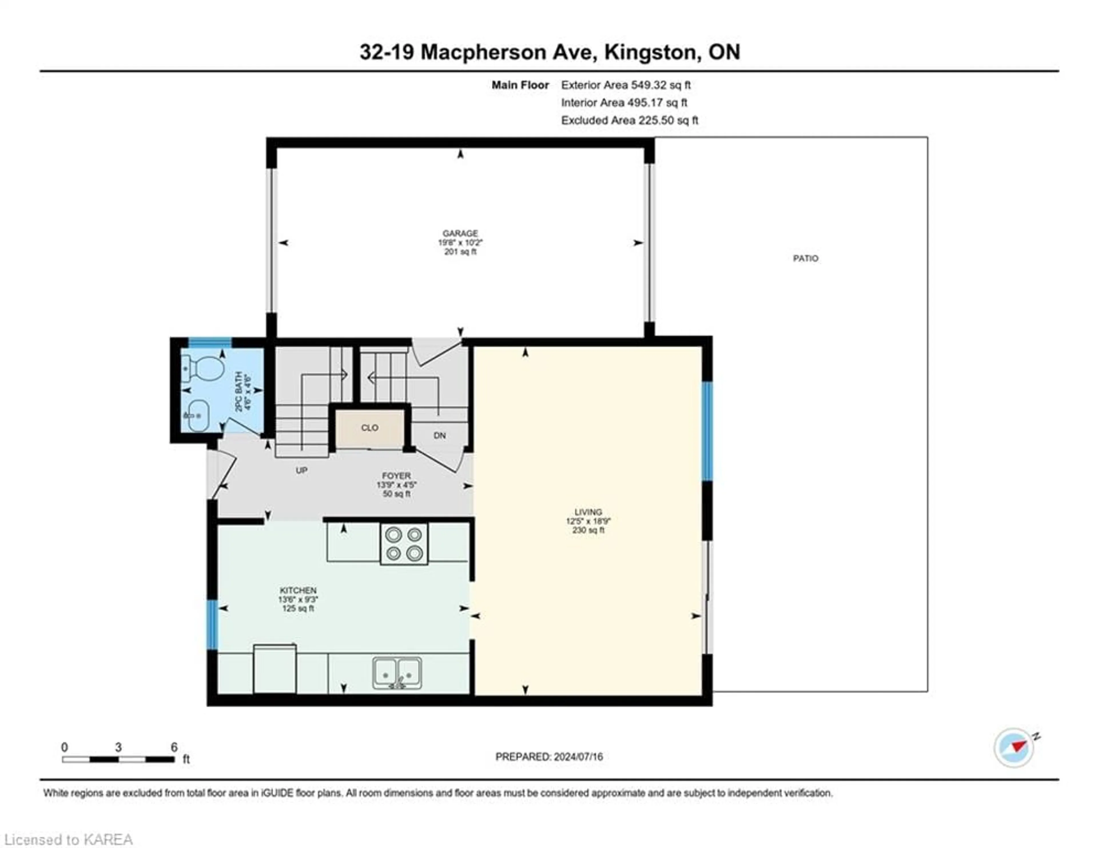 Floor plan for 19 Macpherson Ave #32, Kingston Ontario K7M 6W4