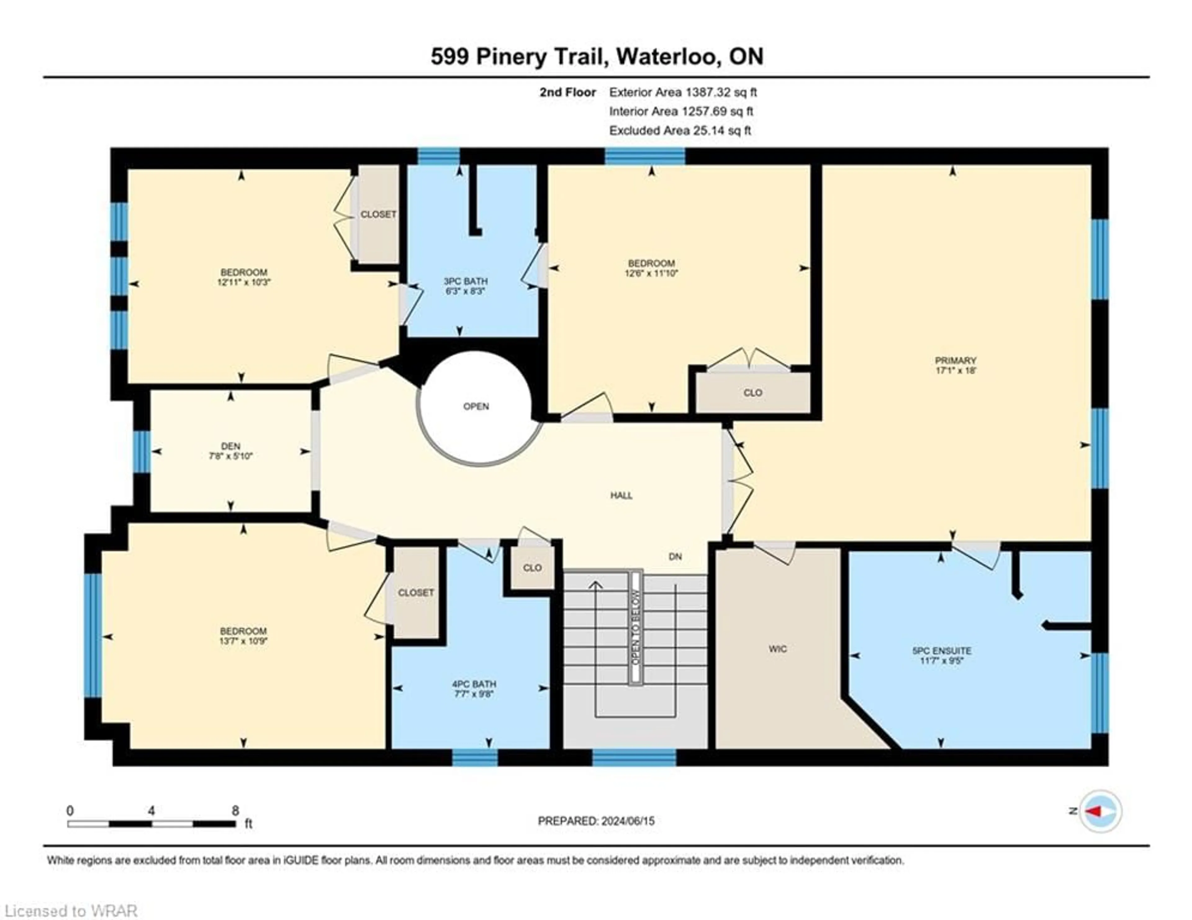 Floor plan for 599 Pinery Trail, Waterloo Ontario N2V 2Y6
