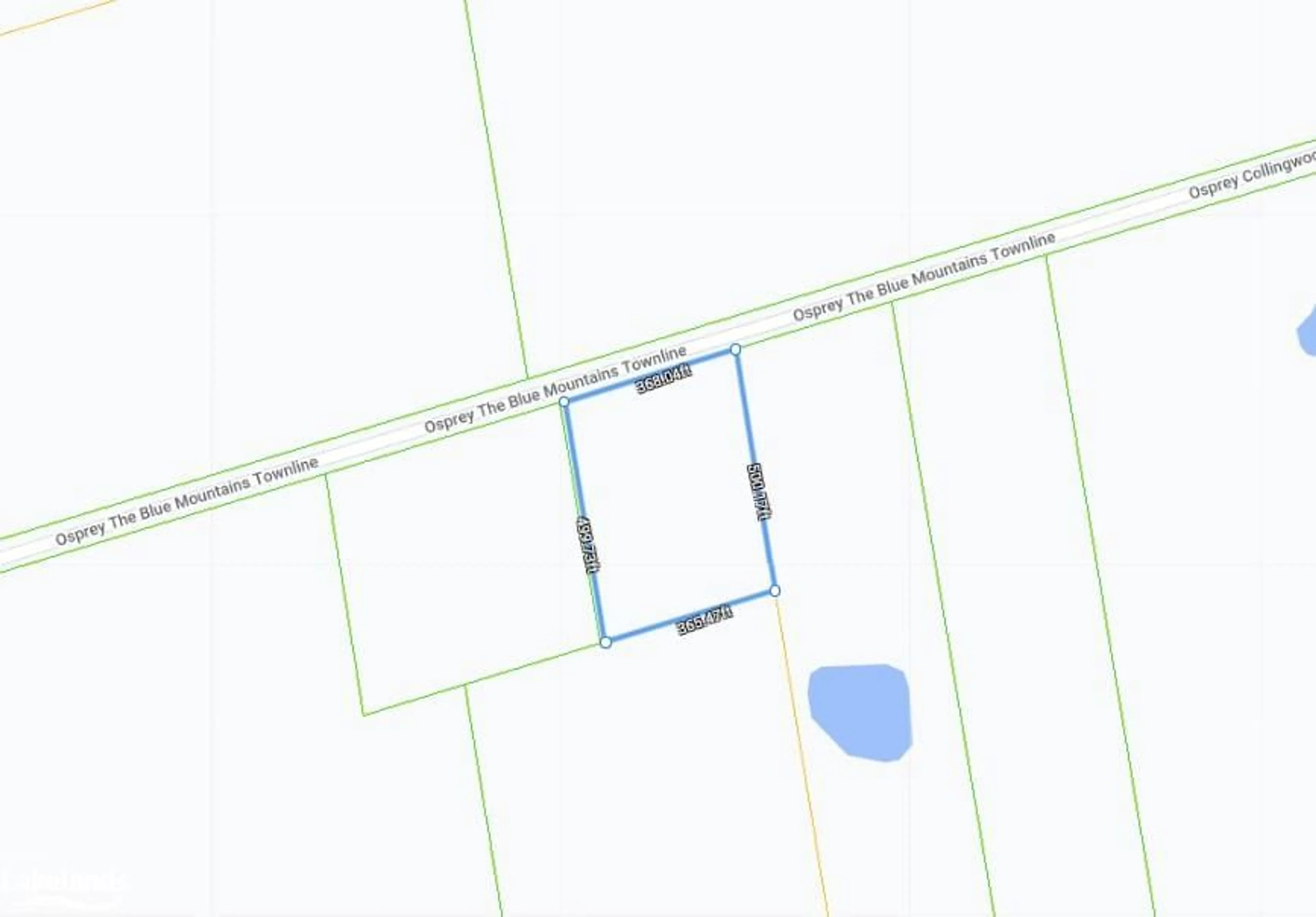 Floor plan for PART LOT 9 CONC Osprey The Blue Mountains Tline, Grey Highlands Ontario N0H 2E0