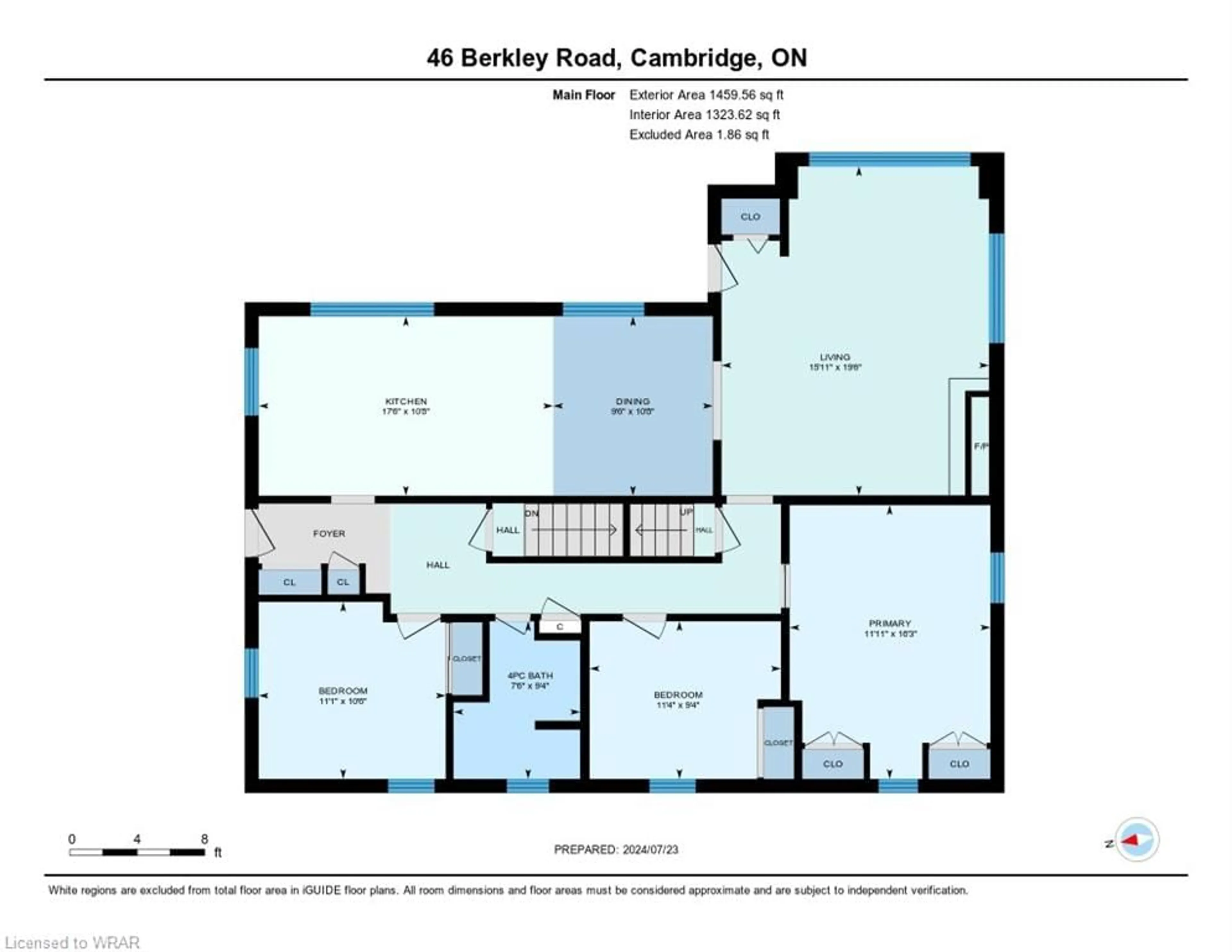 Floor plan for 46 Berkley Rd, Cambridge Ontario N1S 3G6
