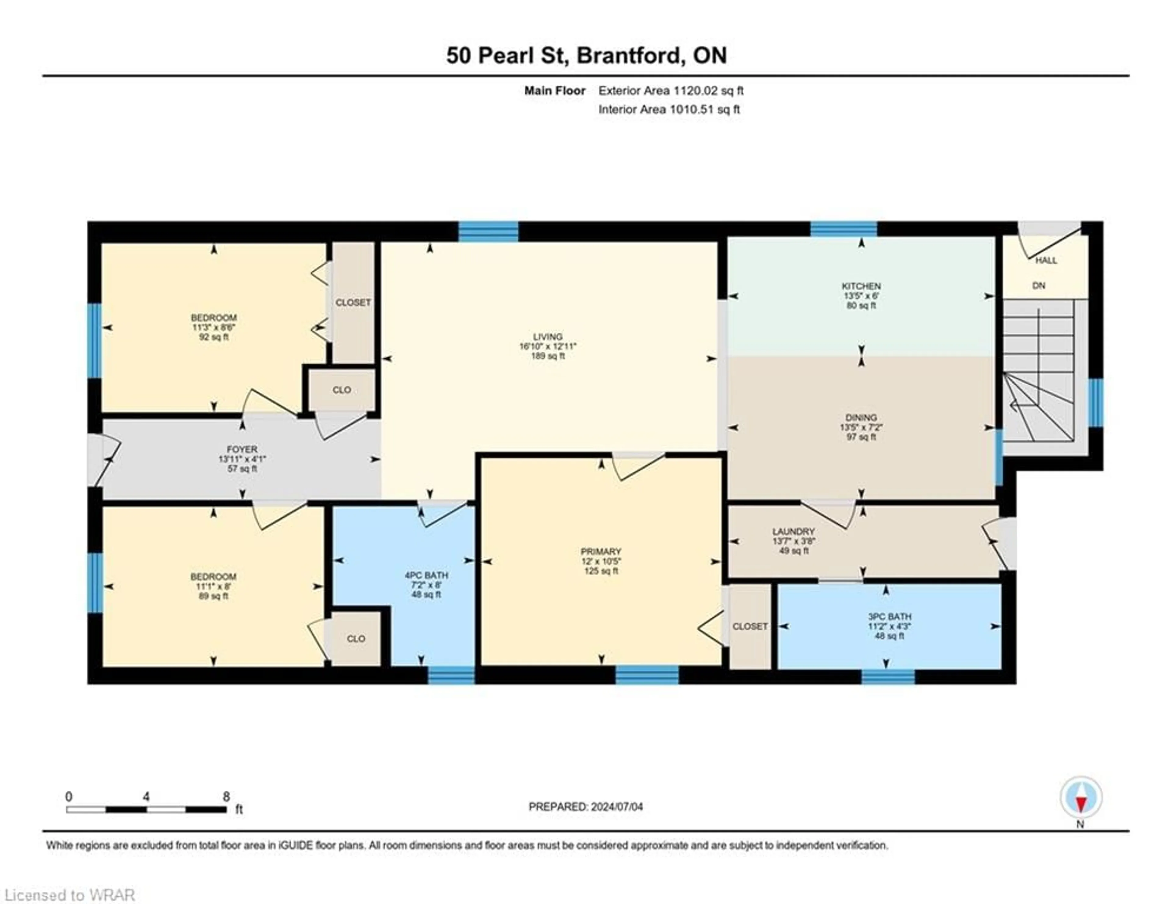 Floor plan for 50 Pearl St, Brantford Ontario N3T 3N6