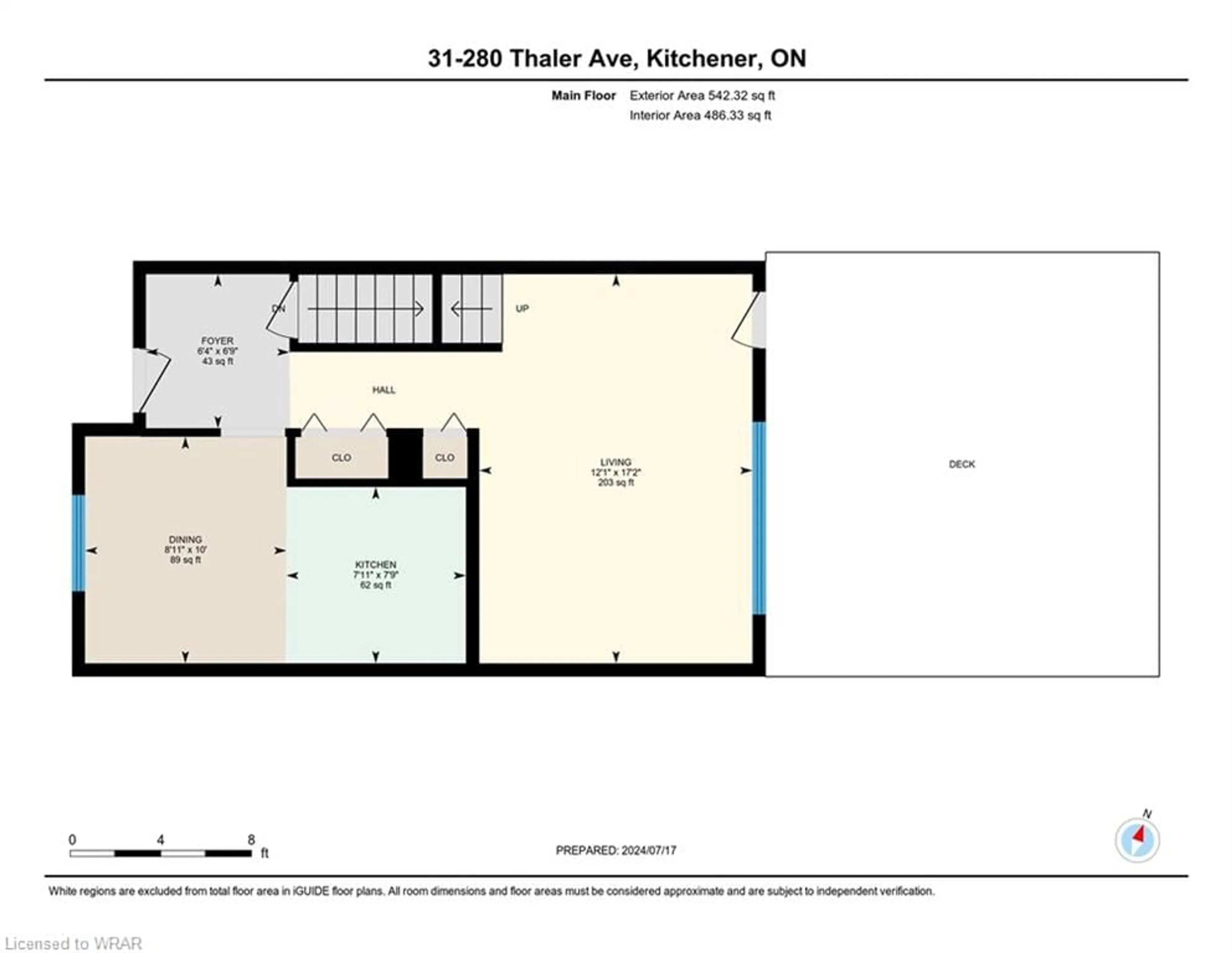 Floor plan for 280 Thaler Ave #31, Kitchener Ontario N2A 1R6