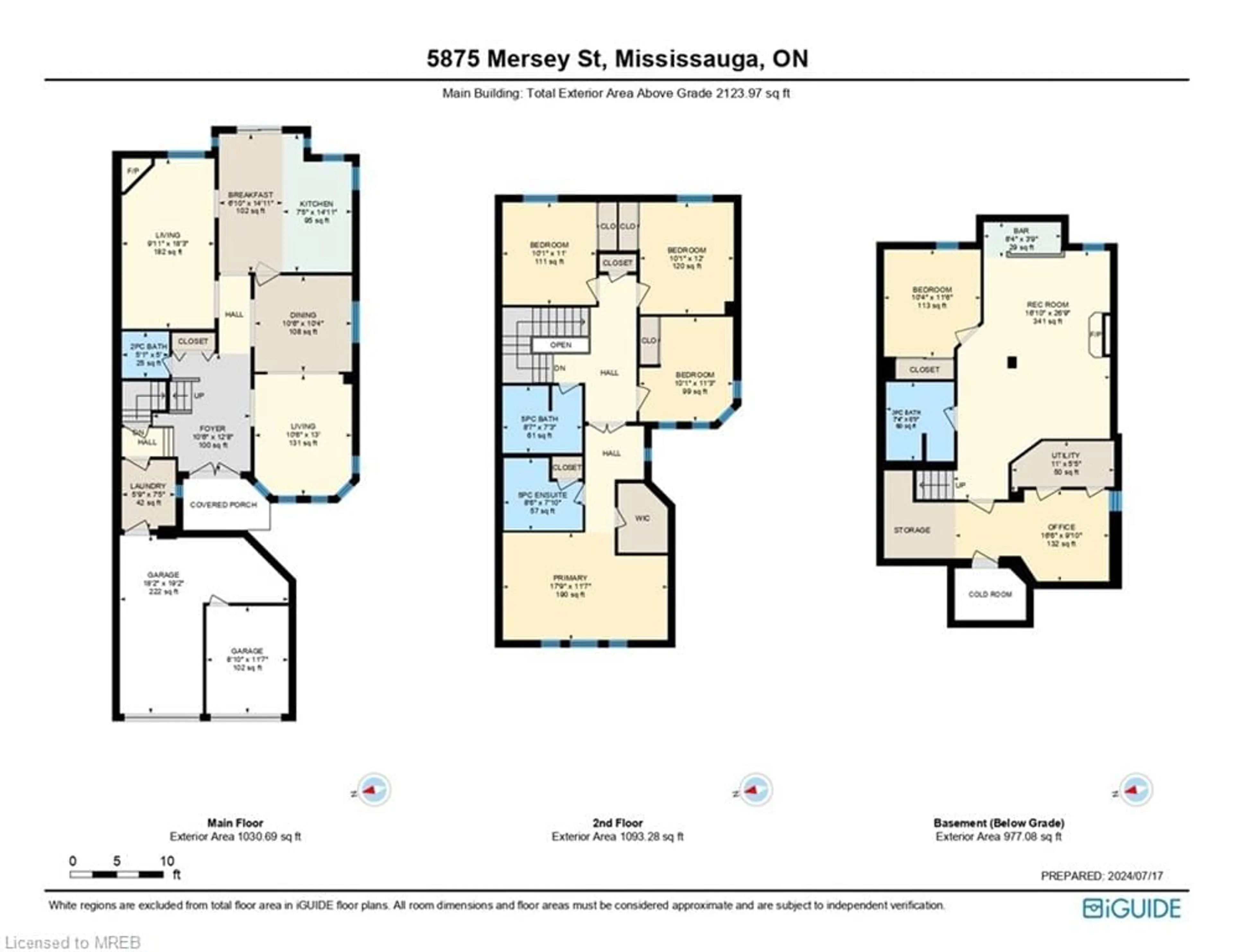Floor plan for 5875 Mersey St, Mississauga Ontario L5V 1V9