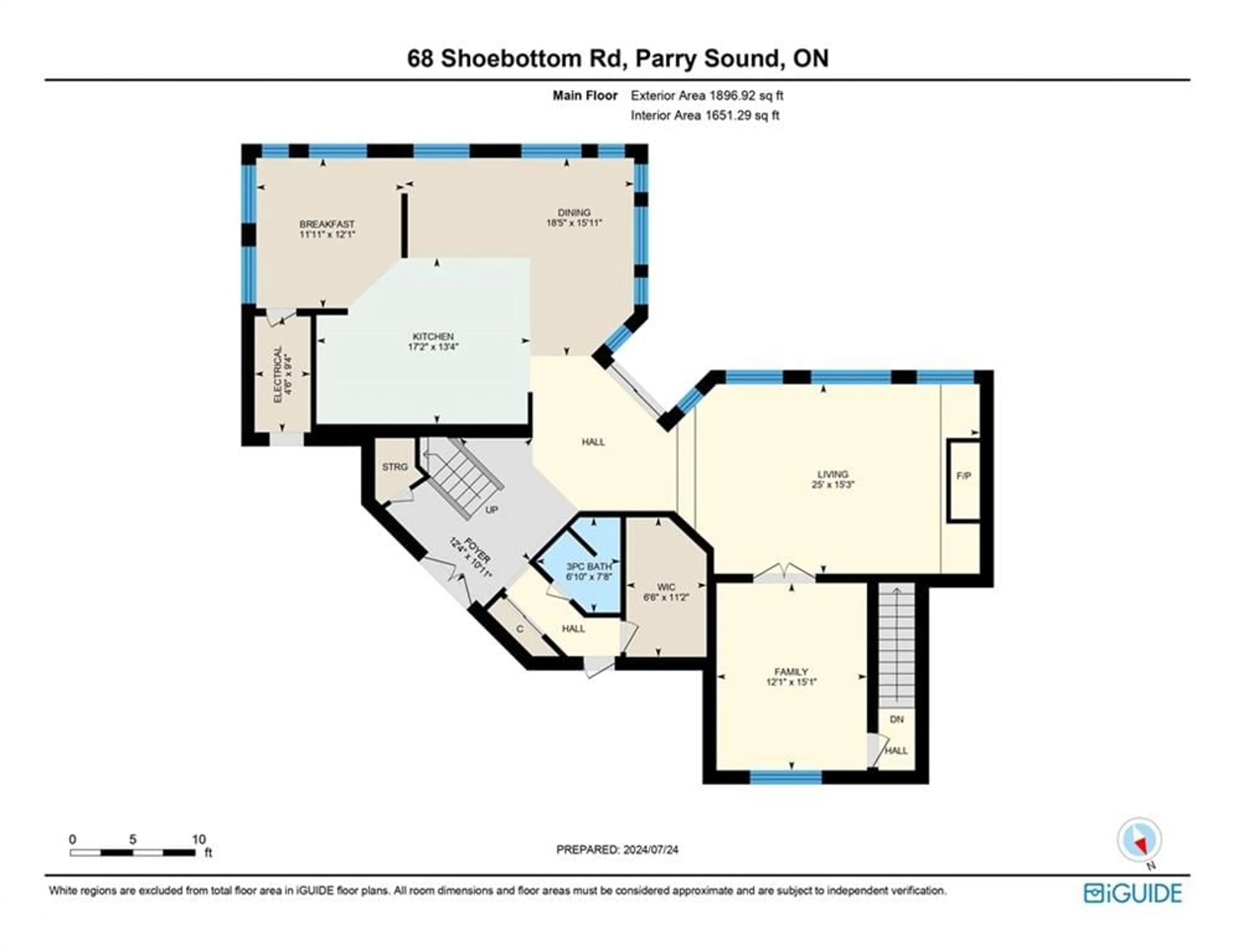 Floor plan for 68 Shoebottom Rd, Seguin Ontario P2A 0B2