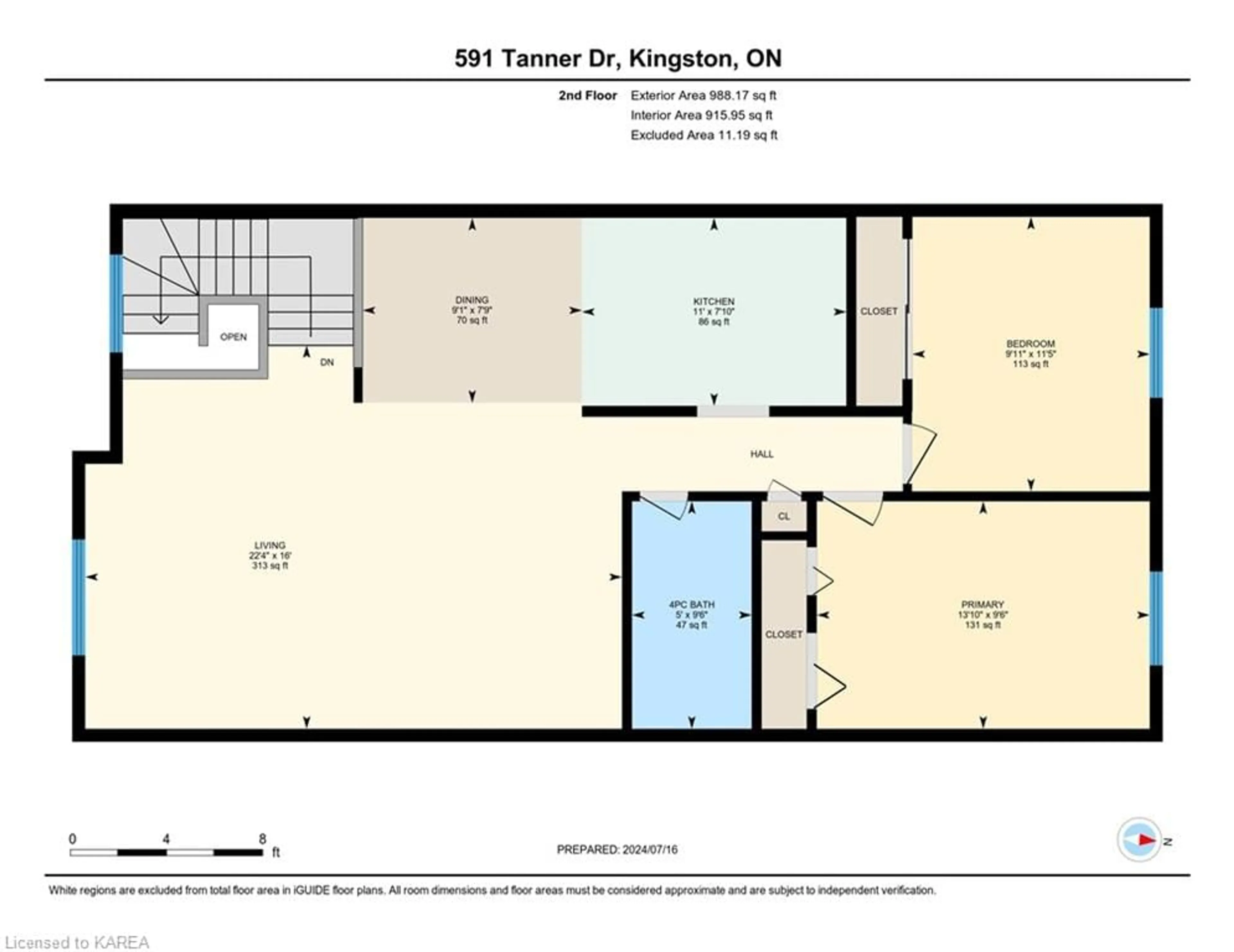 Floor plan for 591 Tanner Dr, Kingston Ontario K7M 8Y2