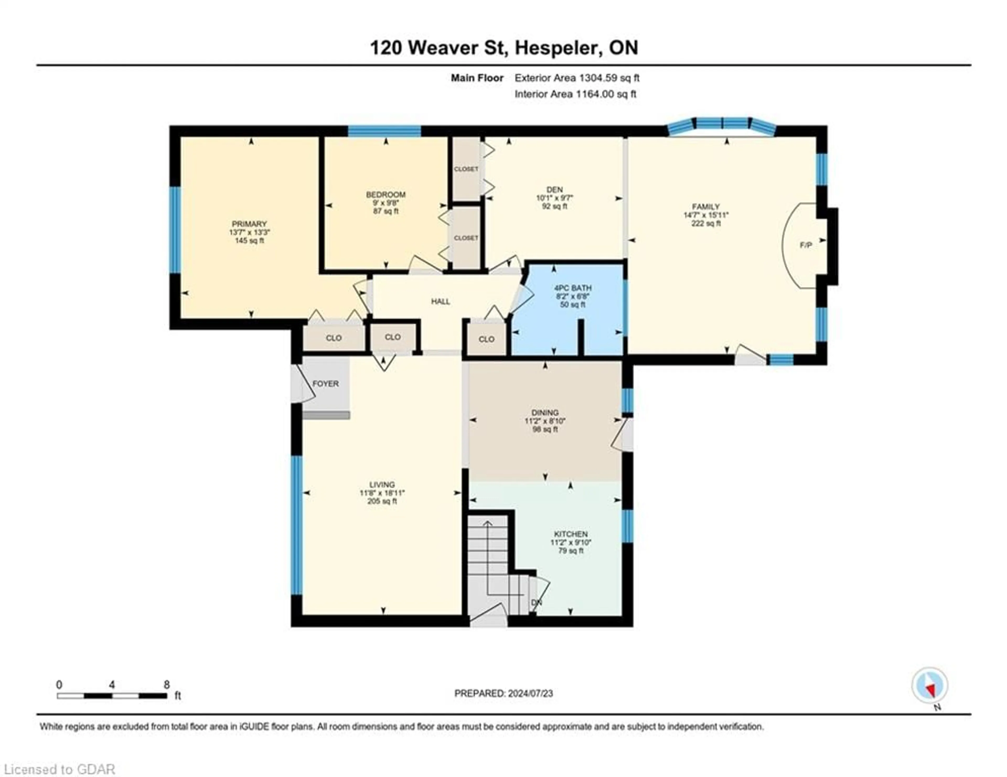 Floor plan for 120 Weaver St, Cambridge Ontario N3C 1W4