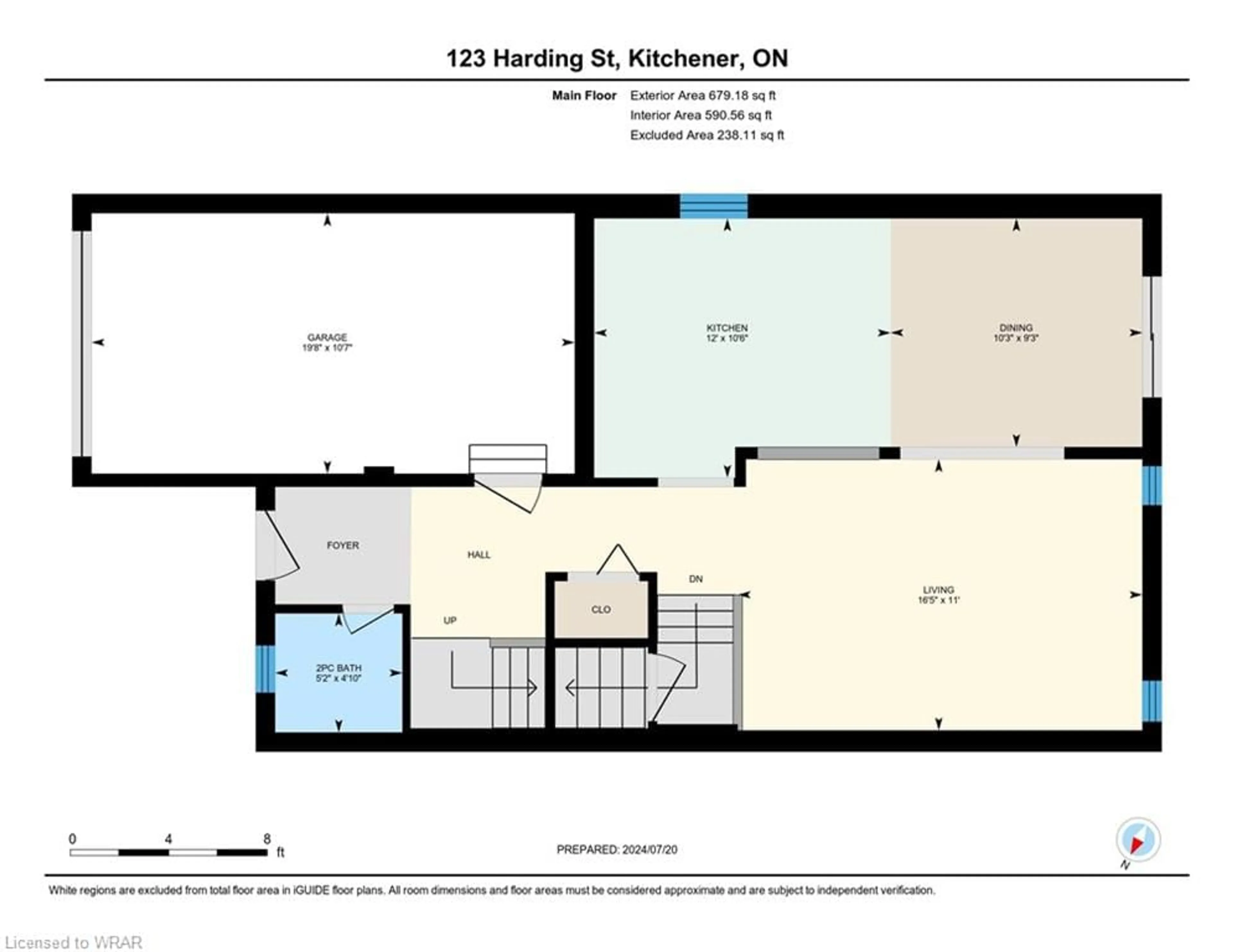 Floor plan for 123 Harding St, Kitchener Ontario N2E 4L1