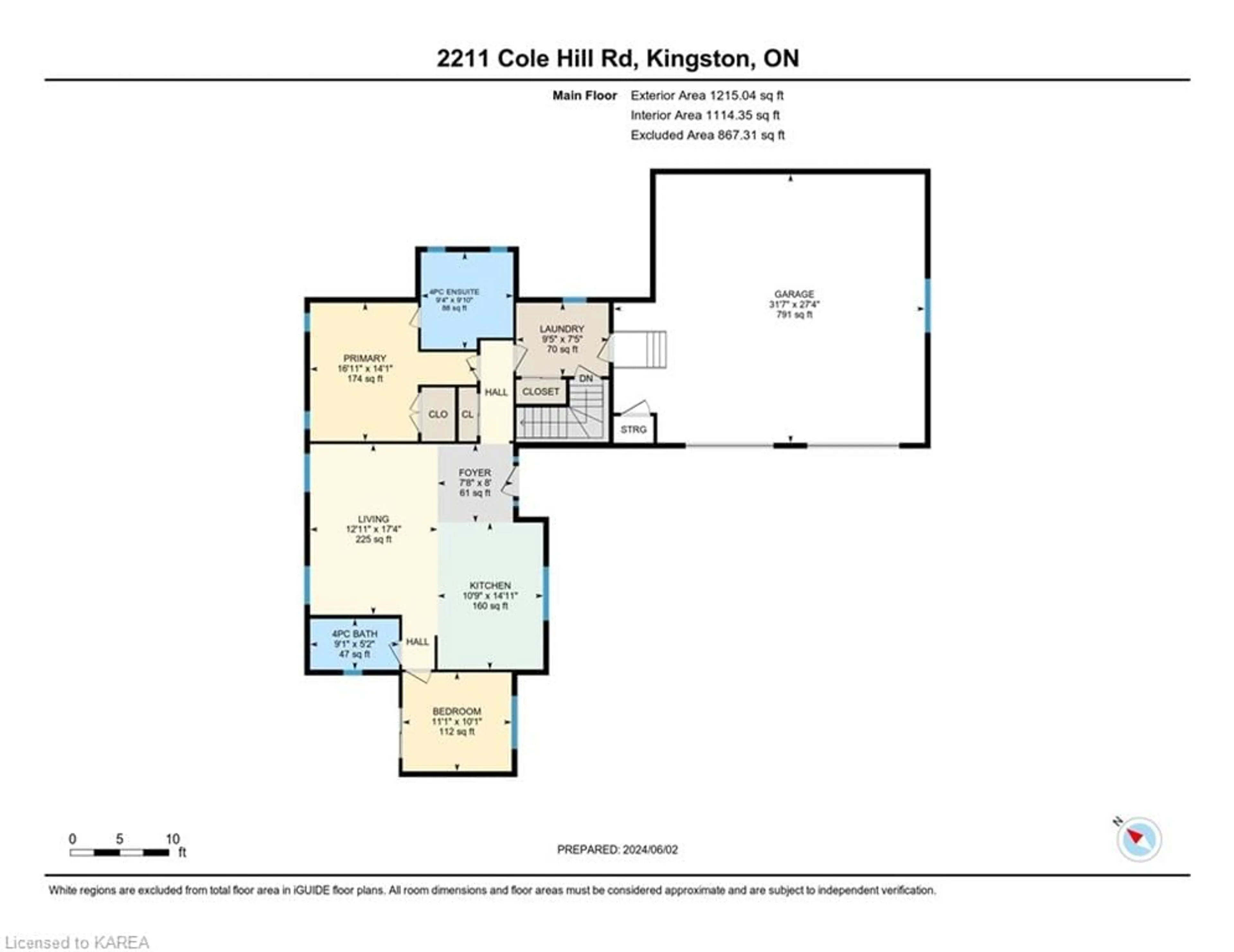 Floor plan for 2211 Cole Hill Rd, Glenburnie Ontario K0H 1S0