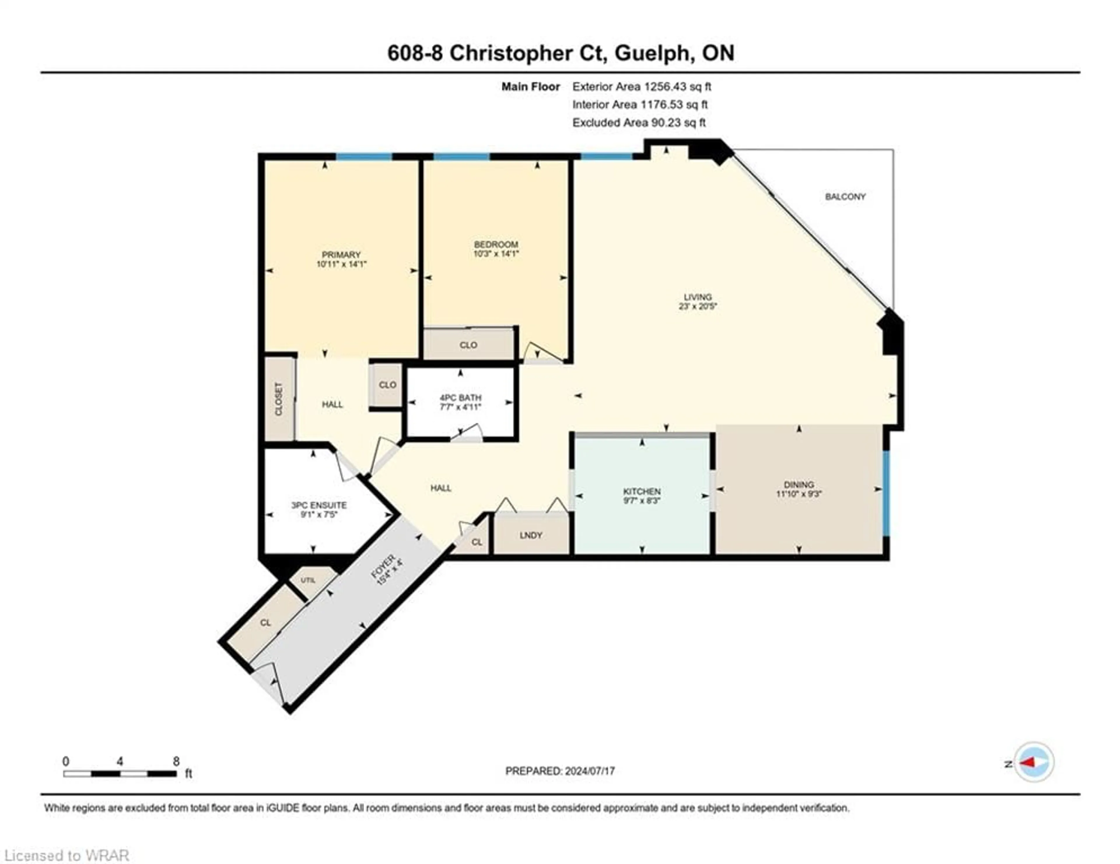 Floor plan for 8 Christopher Crt #608, Guelph Ontario N1G 4N7
