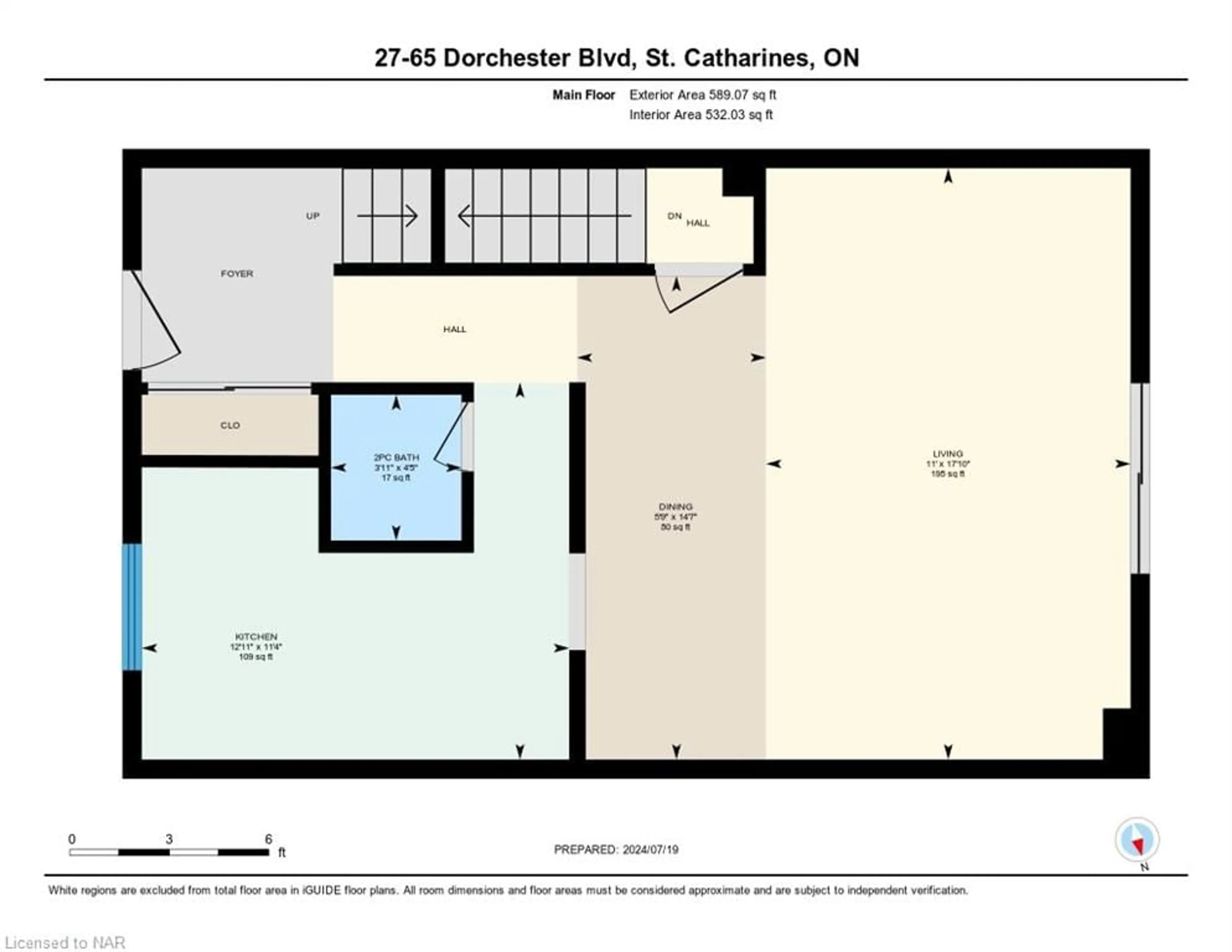 Floor plan for 65 Dorchester Blvd #27, St. Catharines Ontario L2M 7T5