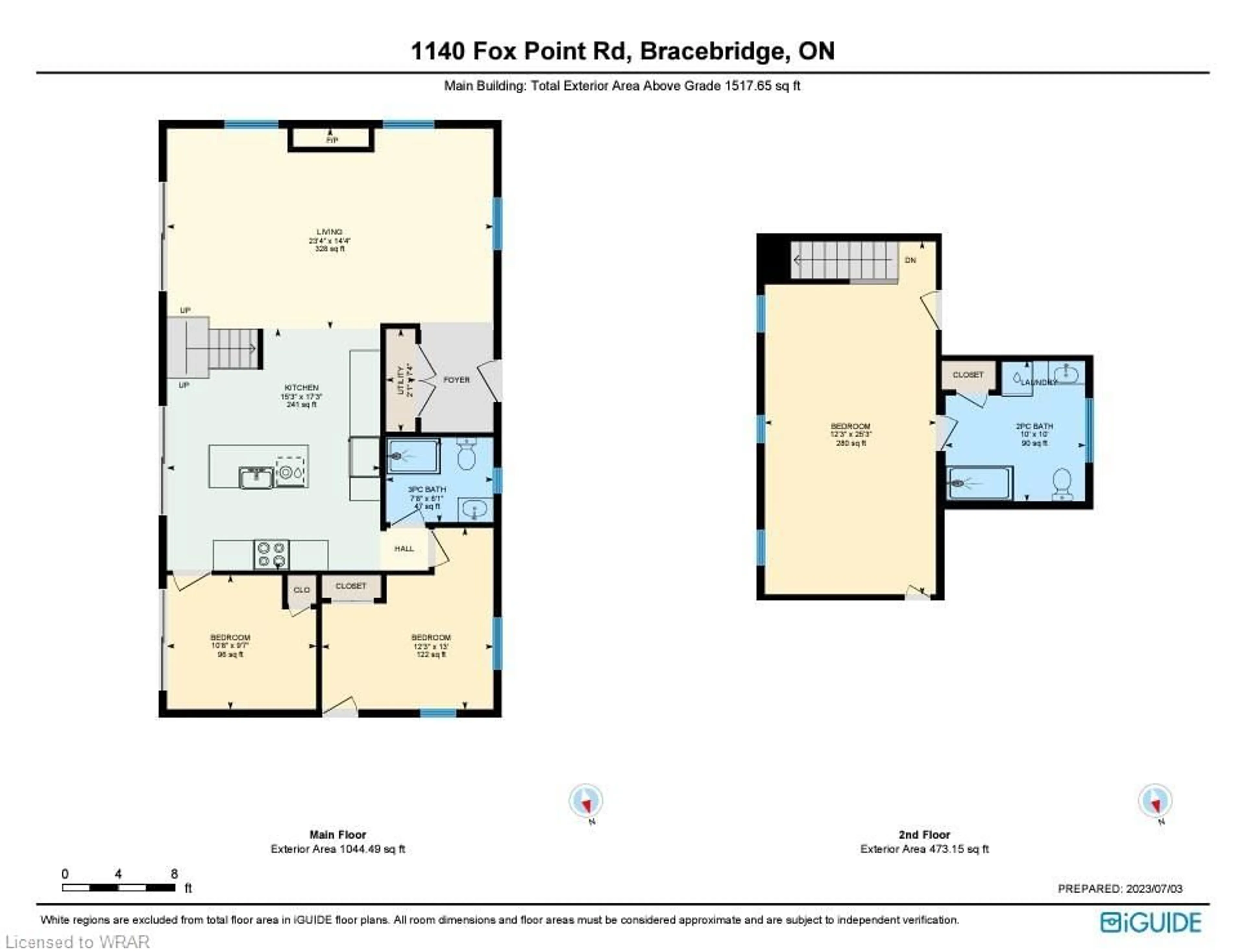 Floor plan for 1140 Foxpoint Rd, Bracebridge Ontario P1L 1X1