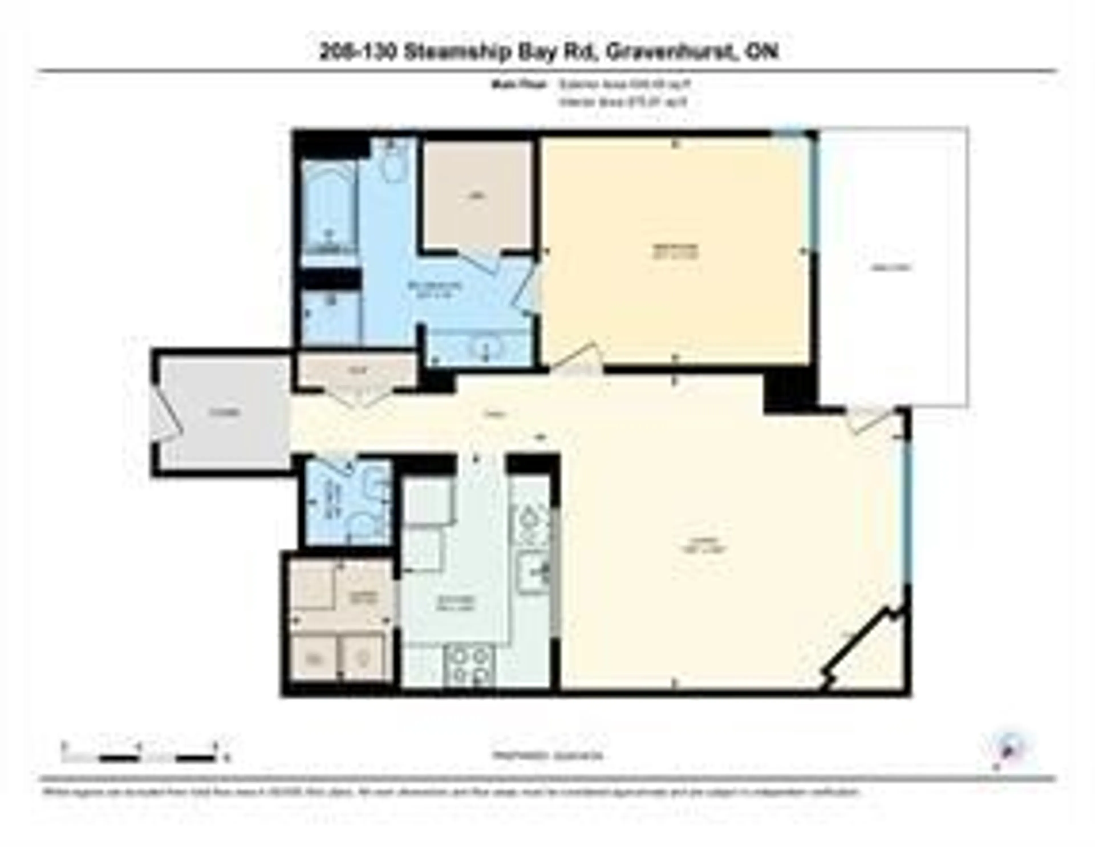 Floor plan for 130 Steamship Bay Rd #208, Gravenhurst Ontario P1P 1Z9