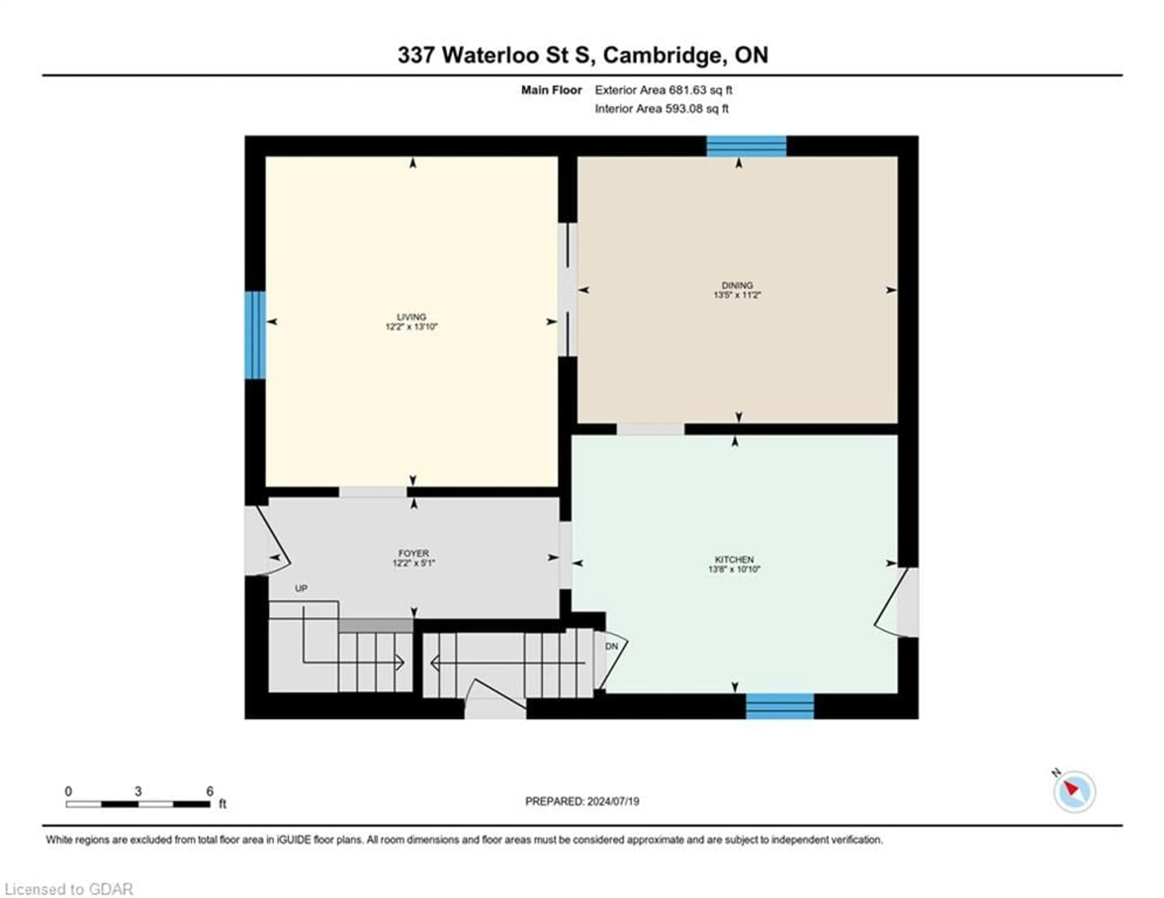 Floor plan for 337 Waterloo St, Cambridge Ontario N3H 1N7