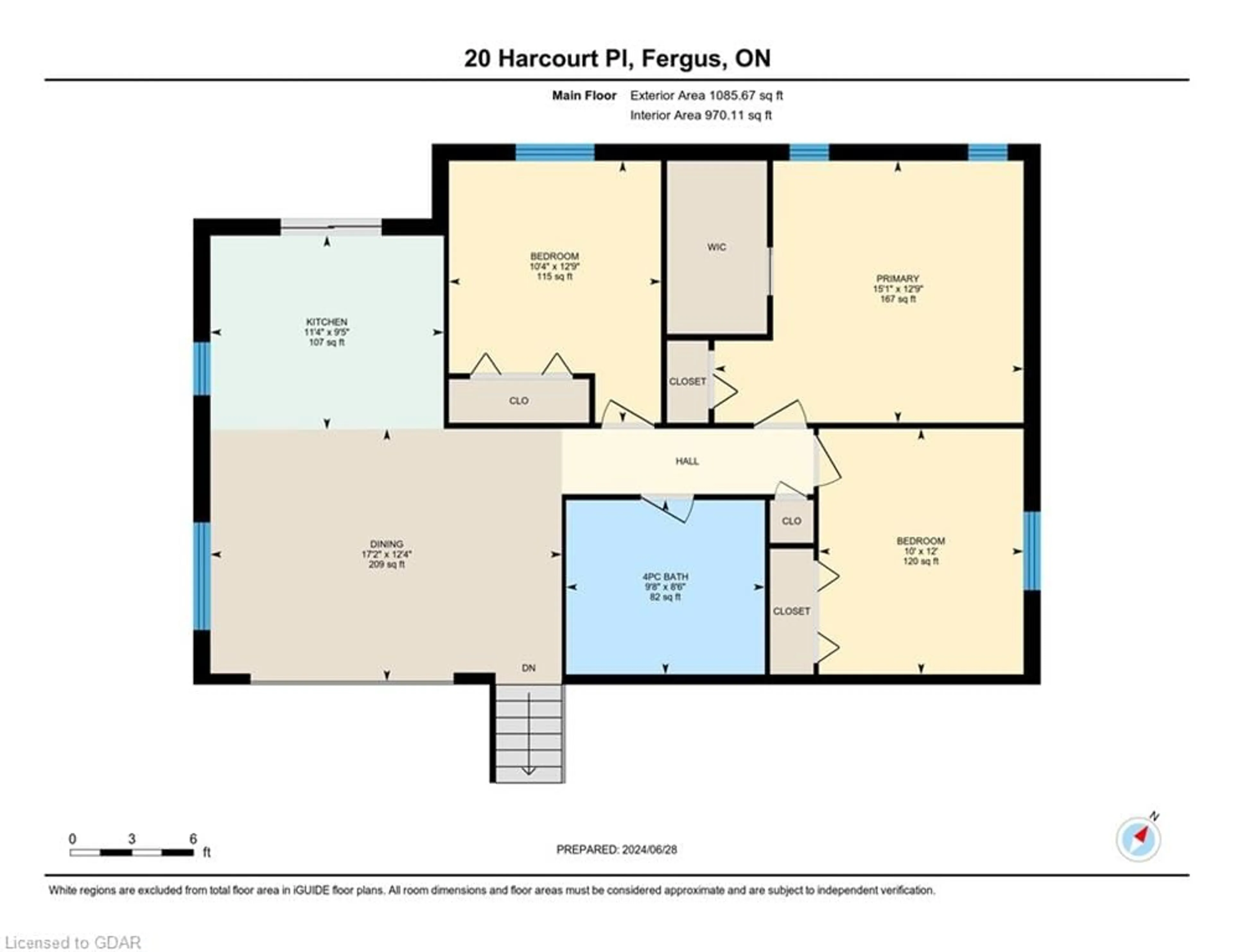 Floor plan for 20 Harcourt Pl, Fergus Ontario N1M 0A6