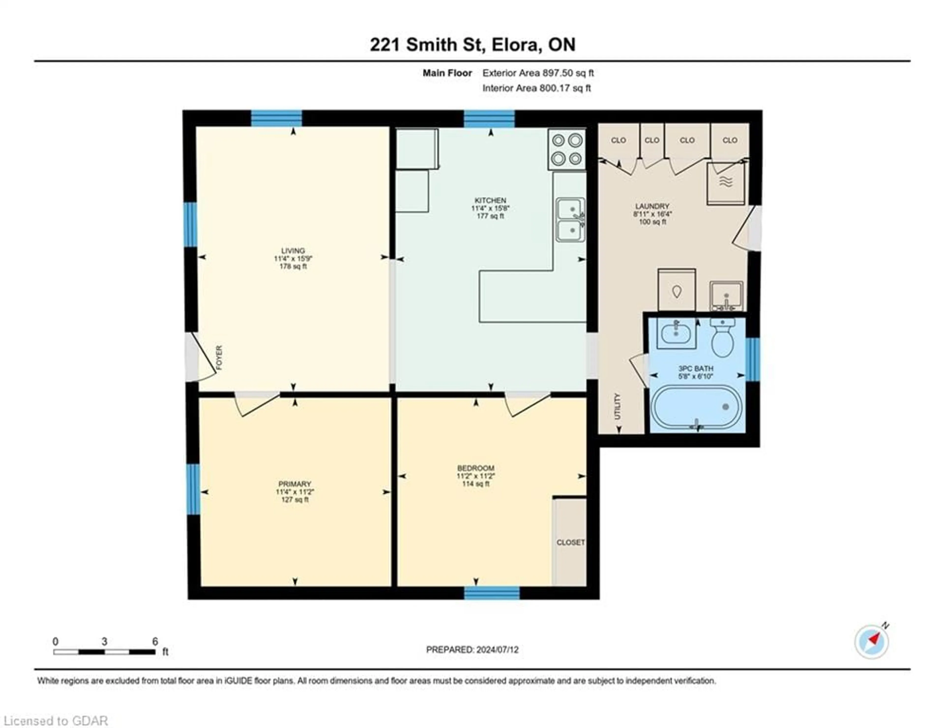 Floor plan for 221 Smith St St, Elora Ontario N0B 1S0