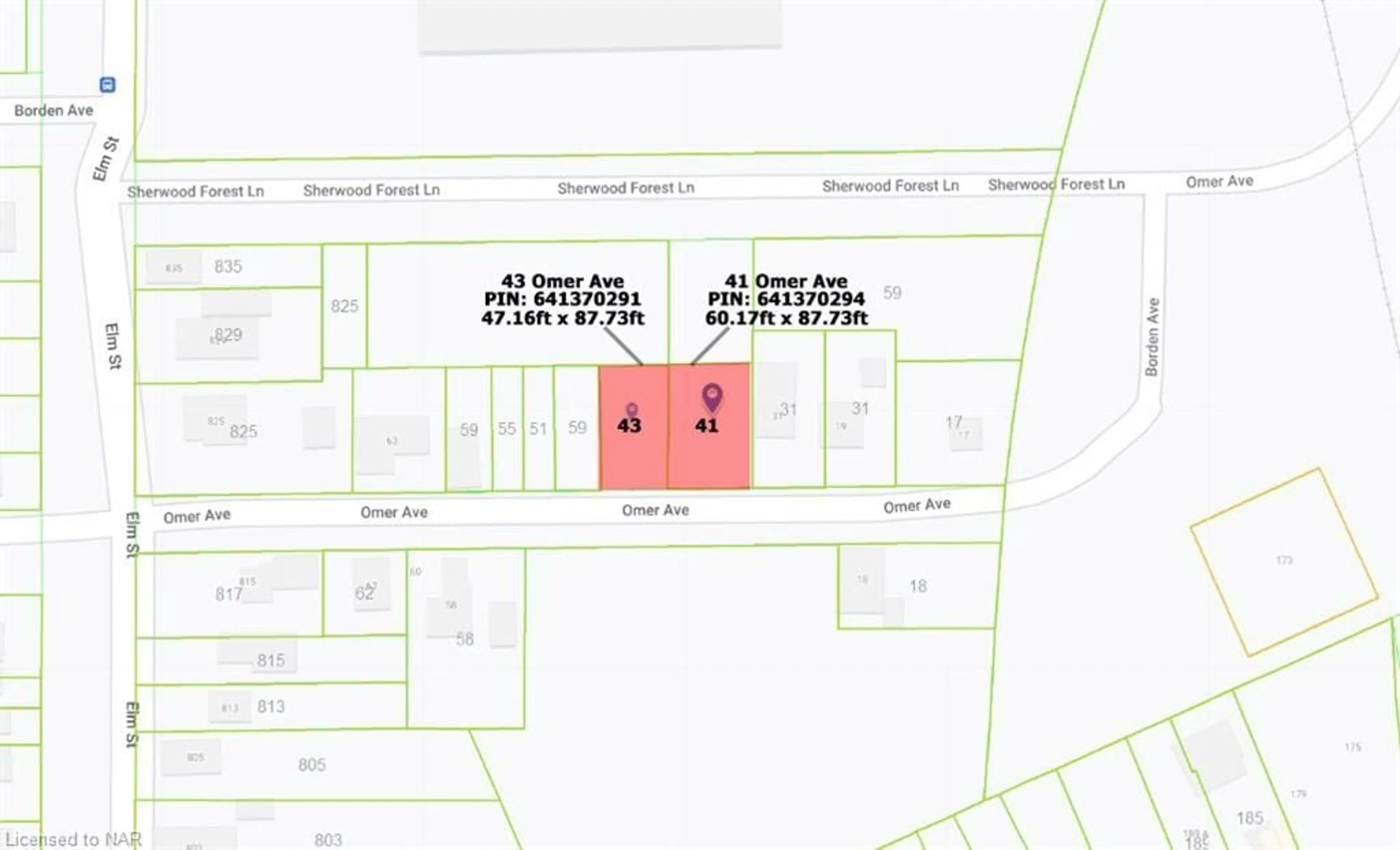 Picture of a map for 41-43 Omer Ave, Port Colborne Ontario L3K 4R7