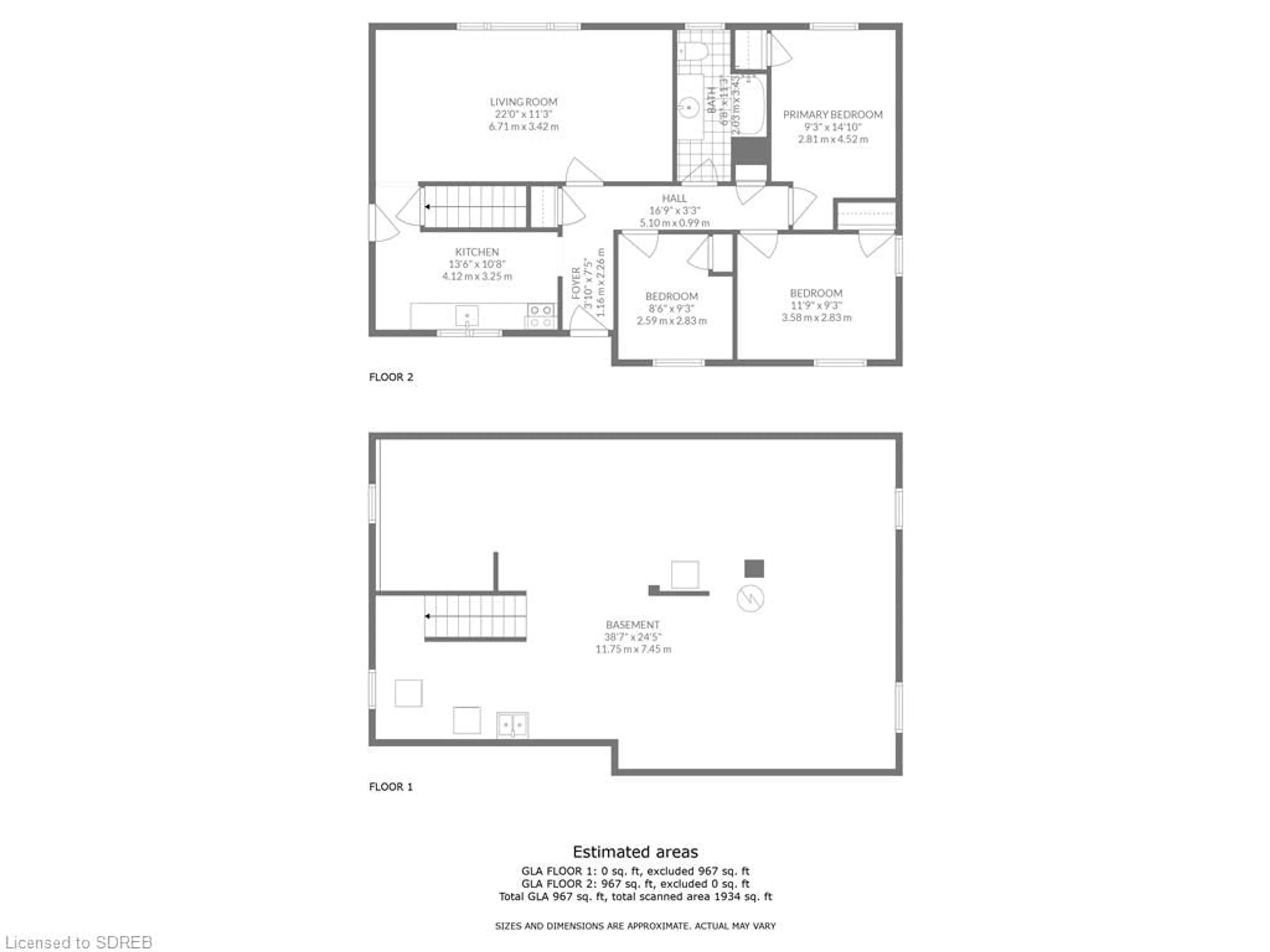 Floor plan for 848 Colborne St, Brantford Ontario N3S 3S9