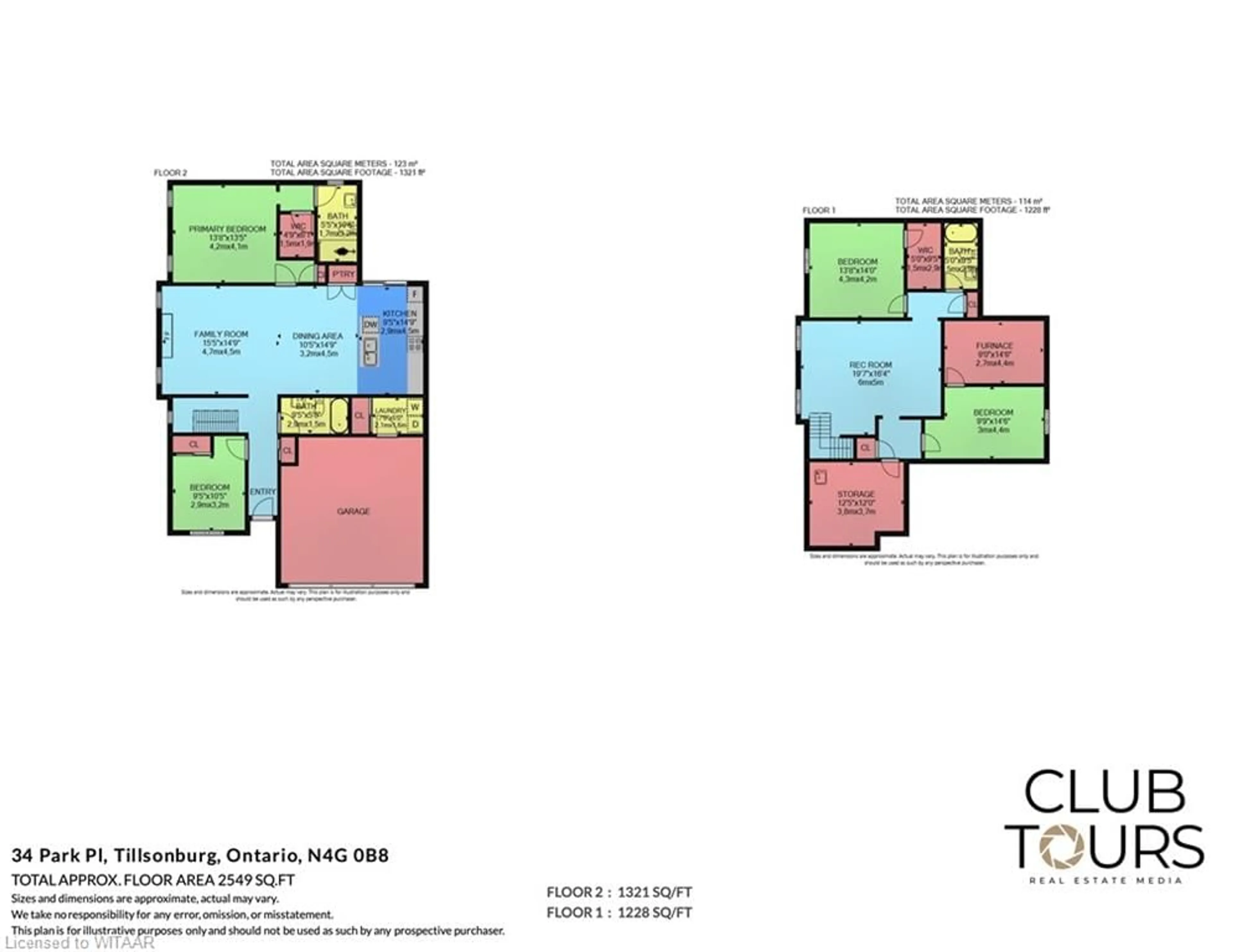 Floor plan for 34 Park Pl, Tillsonburg Ontario N4G 0B8