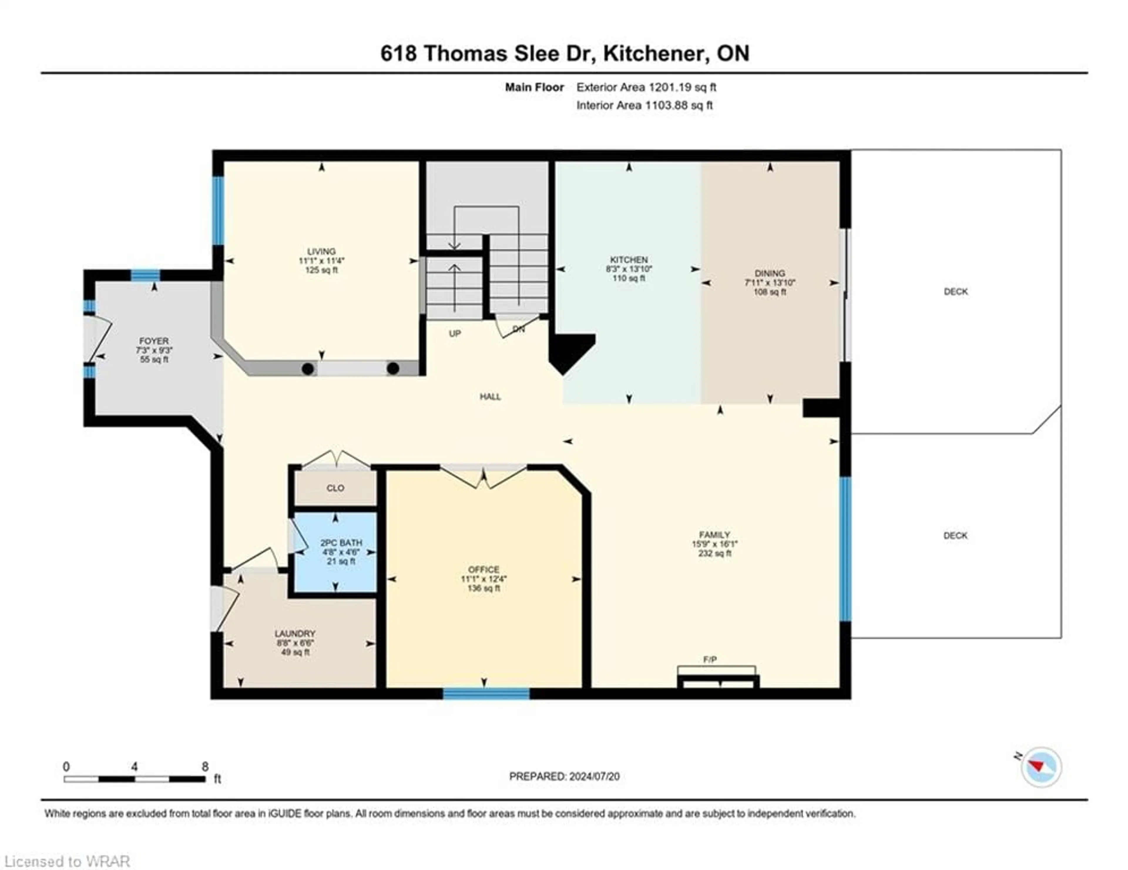 Floor plan for 618 Thomas Slee Dr, Kitchener Ontario N2P 2Y8