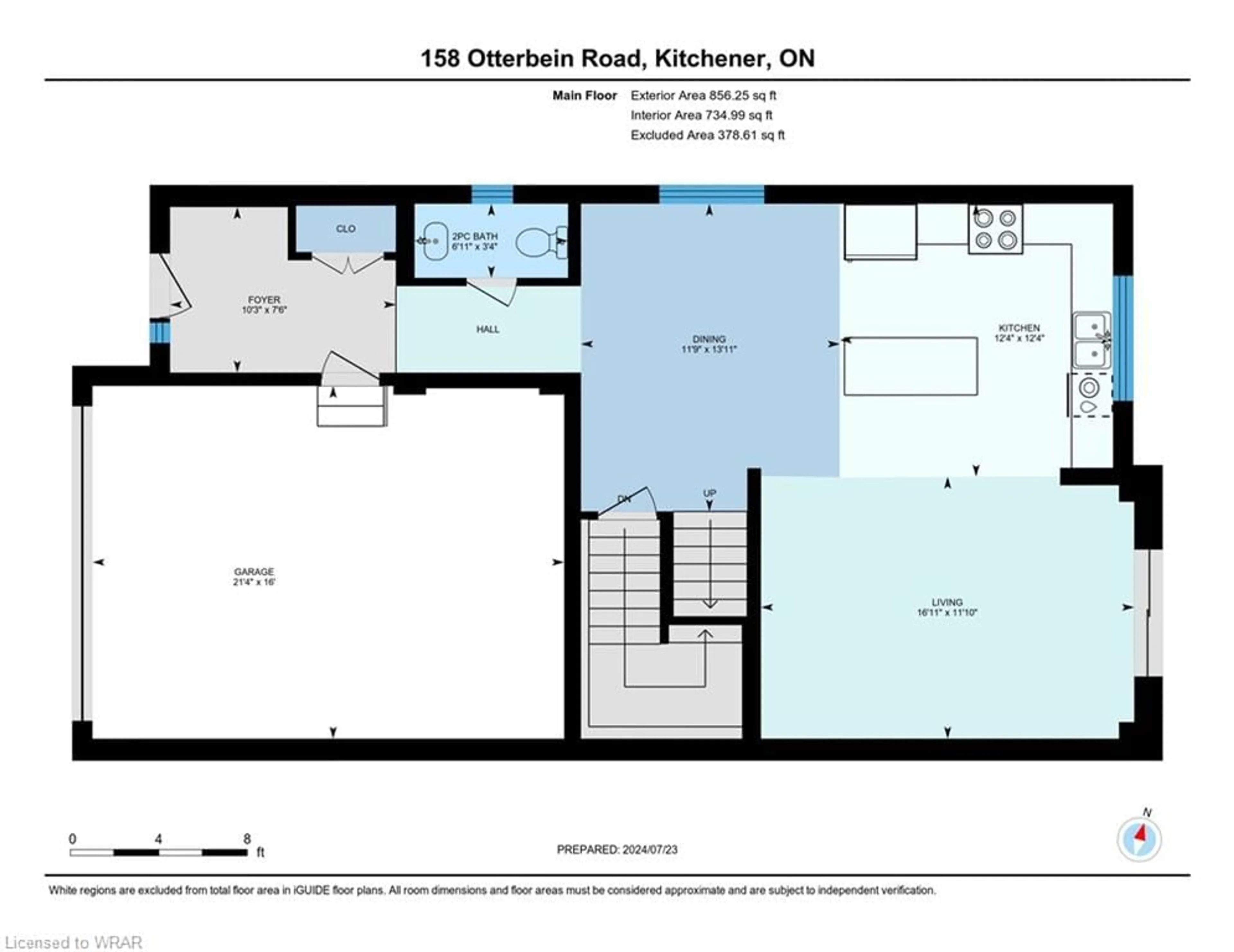 Floor plan for 158 Otterbein Rd, Kitchener Ontario N2B 0A8